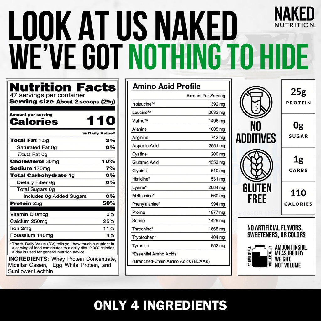 Protein Powder Blend - 3LB Egg Whey & Casein Protein Blend - 3LB - Post Workout Protein Blend