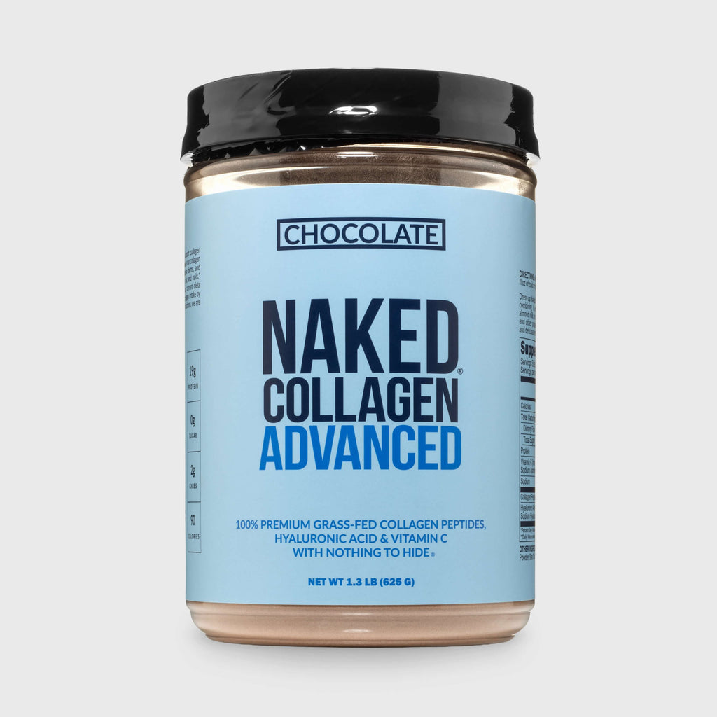 Chocolate Collagen Peptides with Hyaluronic Acid - Chocolate Advanced Collagen Peptides - Unflavored Collagen For Smooth Mixing