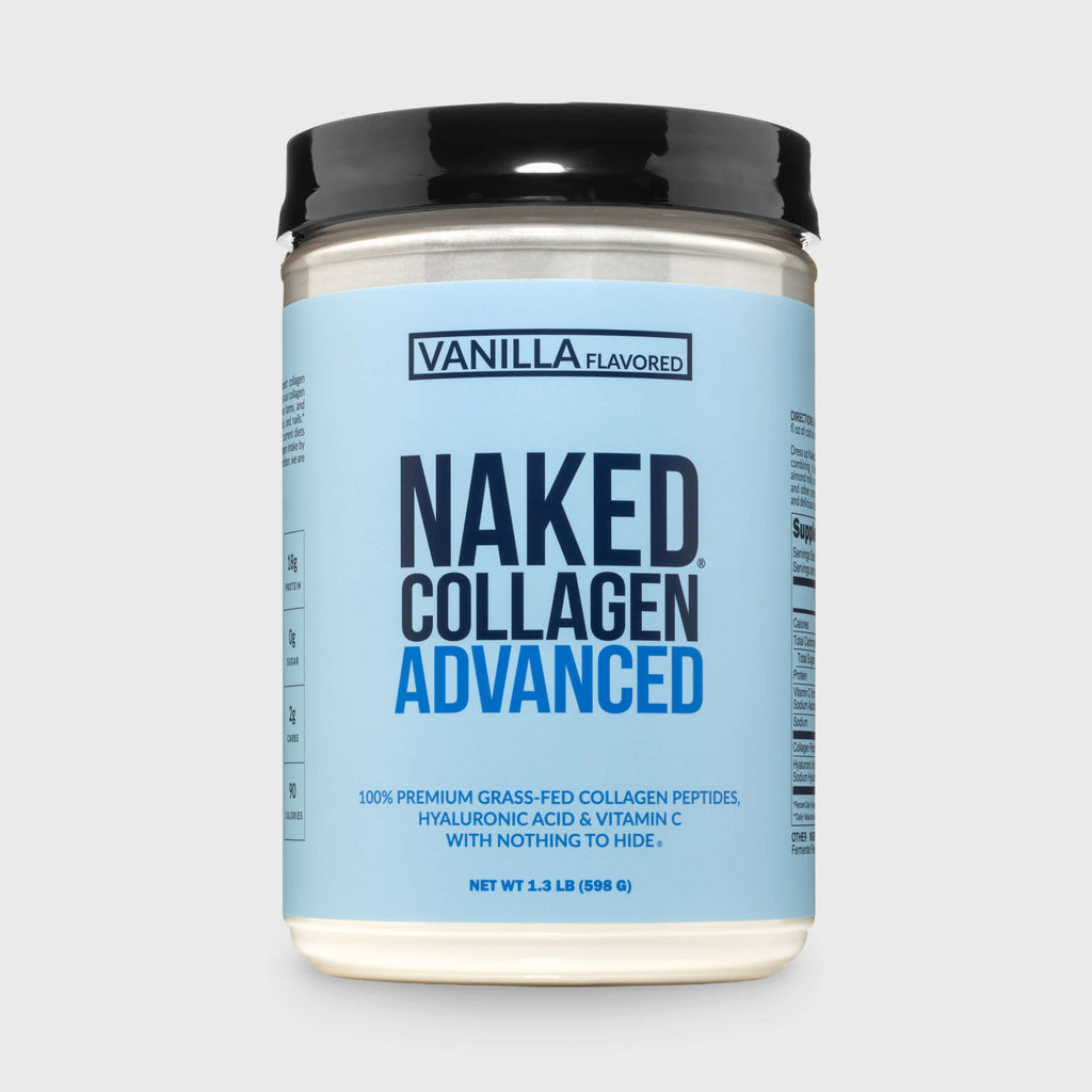 Vanilla Collagen Peptides with Hyaluronic Acid - Vanilla Advanced Collagen Peptides - Unflavored Collagen For Smooth Mixing