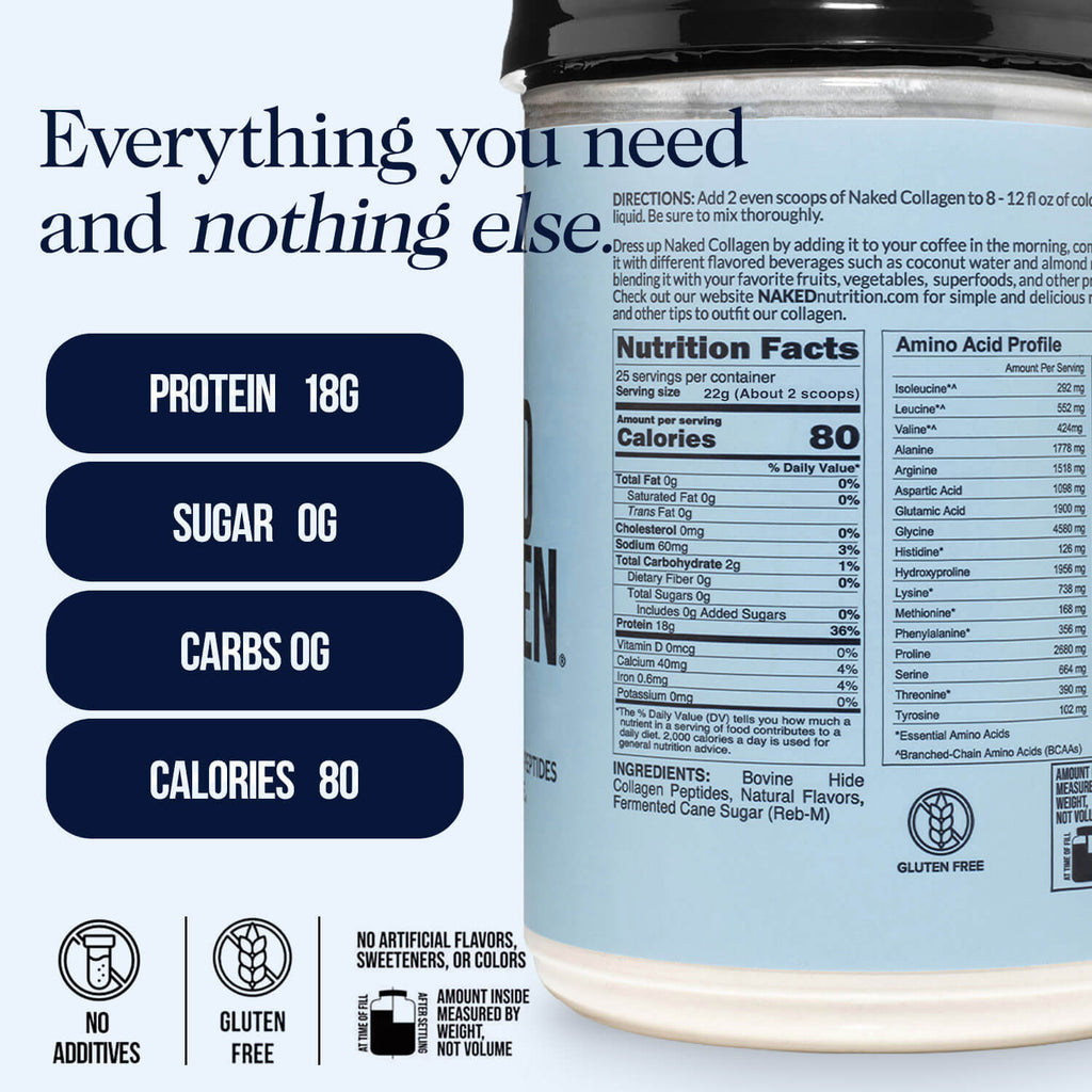 Caramel Collagen Peptides Powder - Caramel Collagen Peptides - Unflavored Collagen For Smooth Mixing