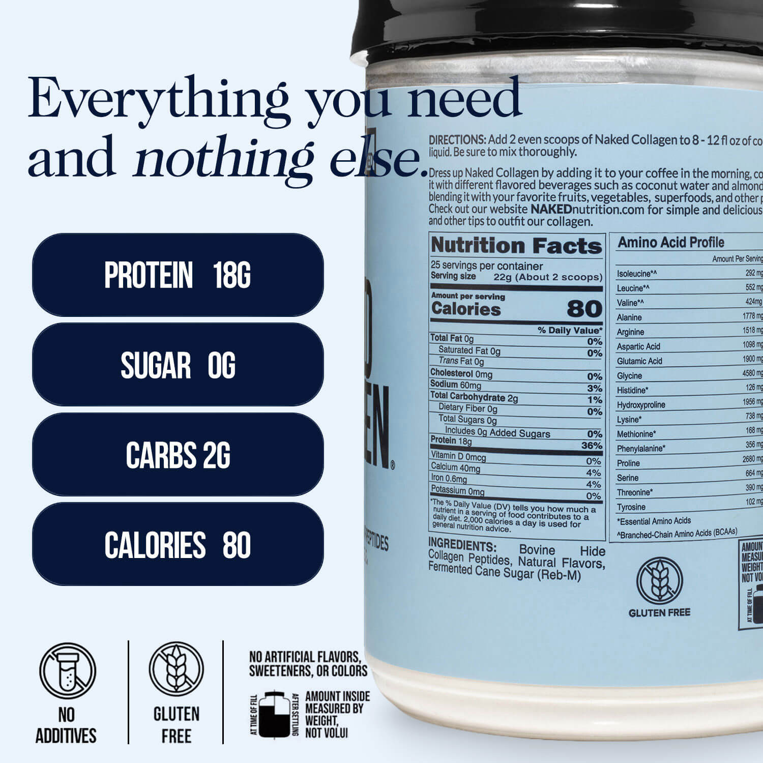 Vanilla Collagen Peptides Powder - Vanilla Collagen Peptides - Unflavored Collagen For Smooth Mixing