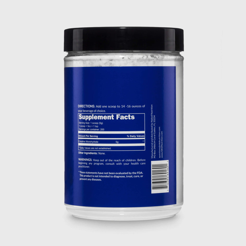 Creatine Monohydrate Powder - Unflavored - Workout Strength Support Formula