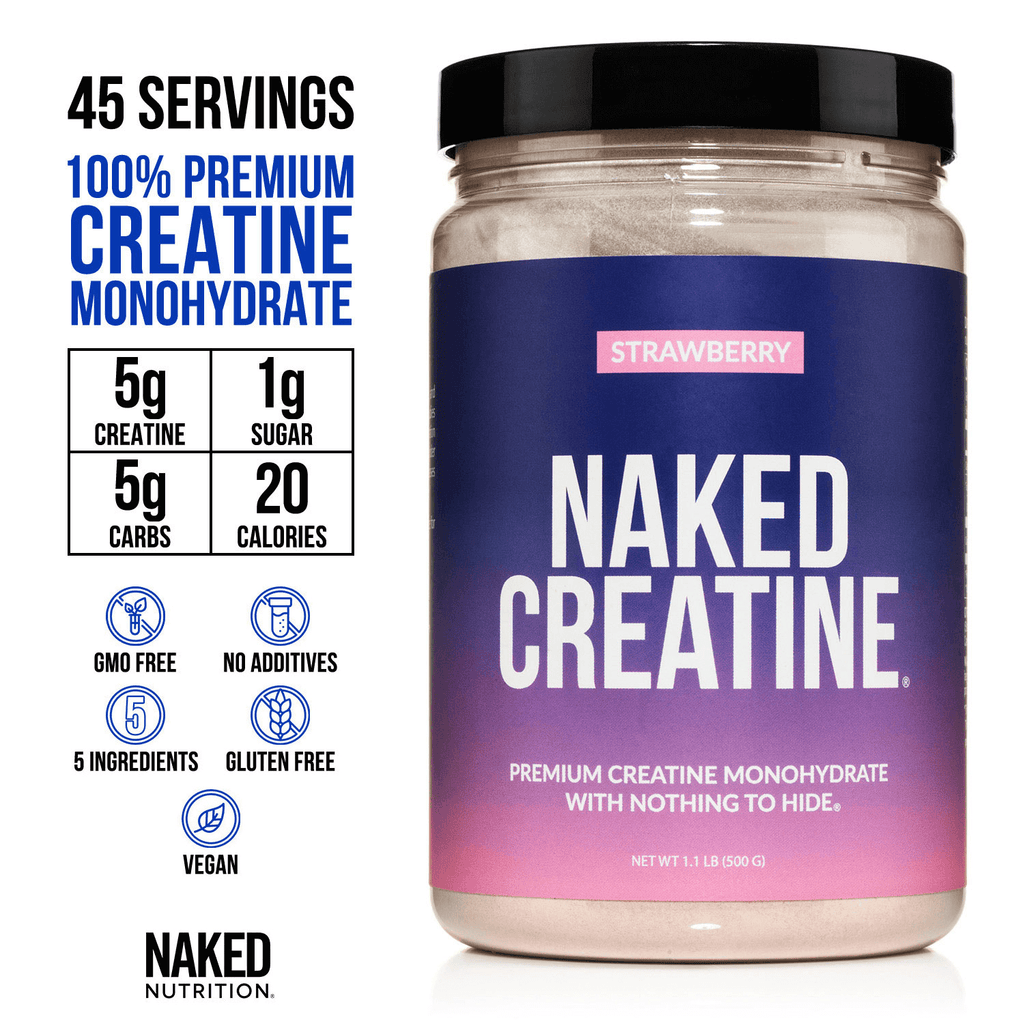 Strawberry Creatine Monohydrate Powder - Strawberry - Workout Strength Support Formula