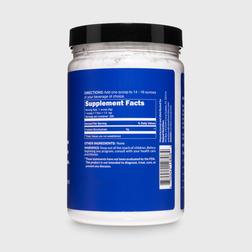 Creatine Monohydrate Powder - Unflavored - Workout Strength Support Formula