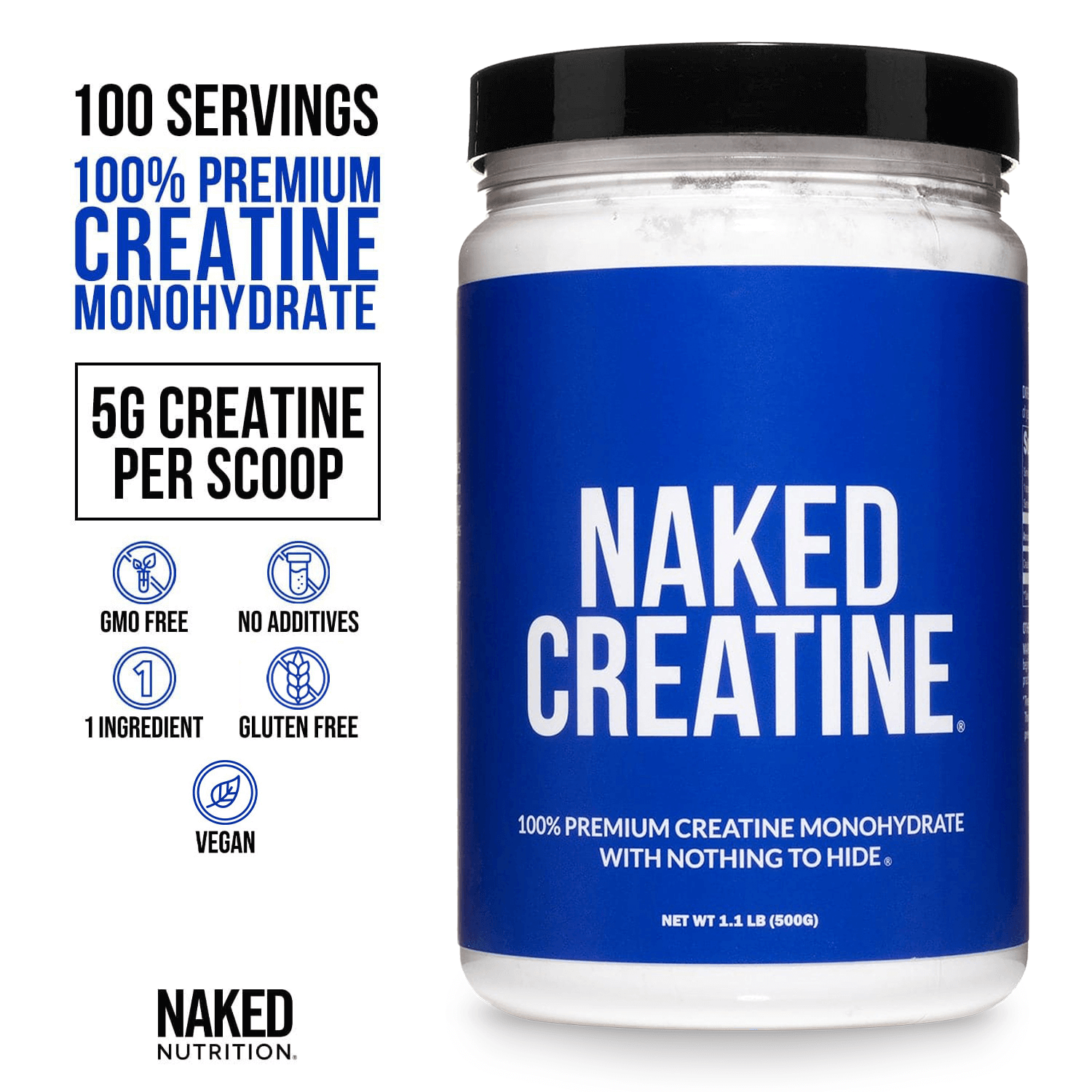 Creatine Monohydrate Powder - Unflavored - Workout Strength Support Formula