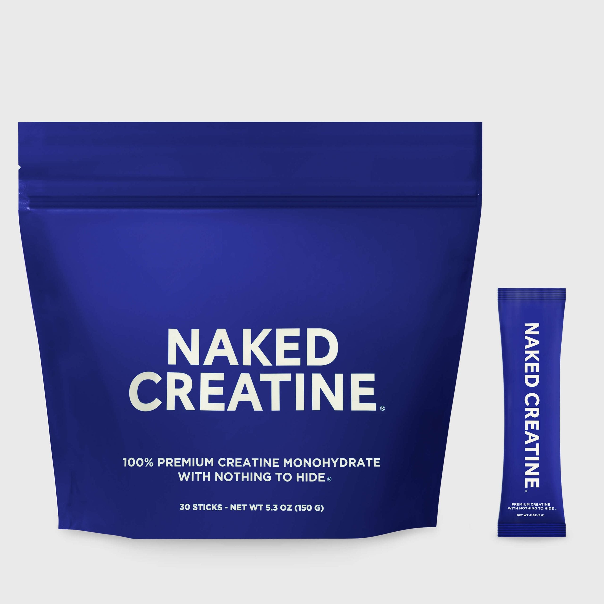 Creatine Travel Packets - Unflavored Sticks - Workout Strength Support Formula