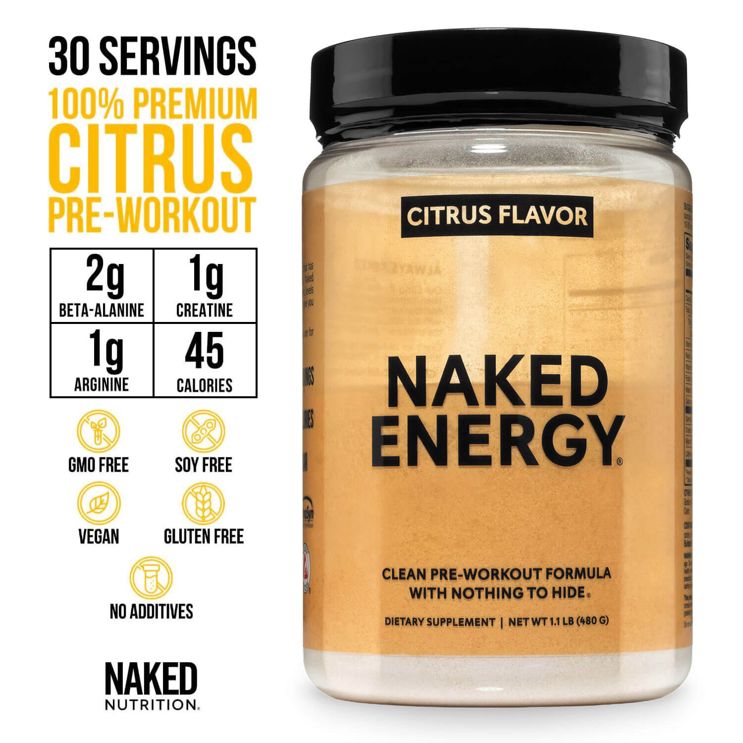 Citrus Pre Workout Supplement - Citrus - Simple Pre Training Boost