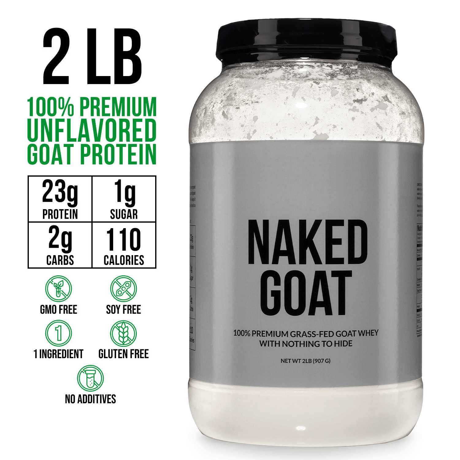 Goat Whey Protein Powder - Unflavored - Post Workout Protein Blend