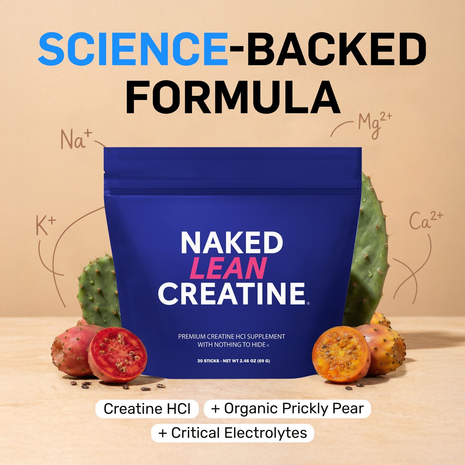 Creatine HCl Travel Packets - Stick Packs - Workout Strength Support Formula