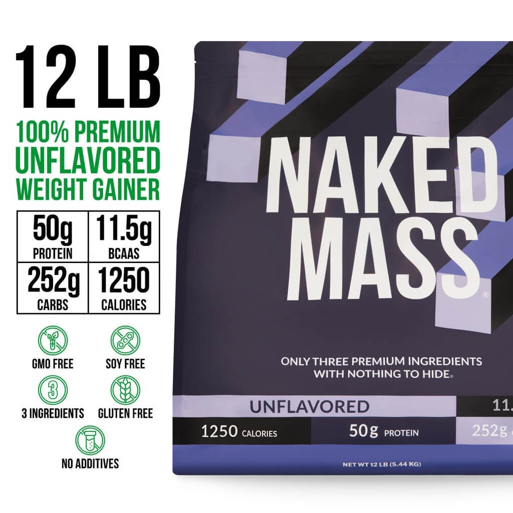 Mass Gainer Protein Supplement - Unflavored 12LB - Serious Muscle Building Nutrition