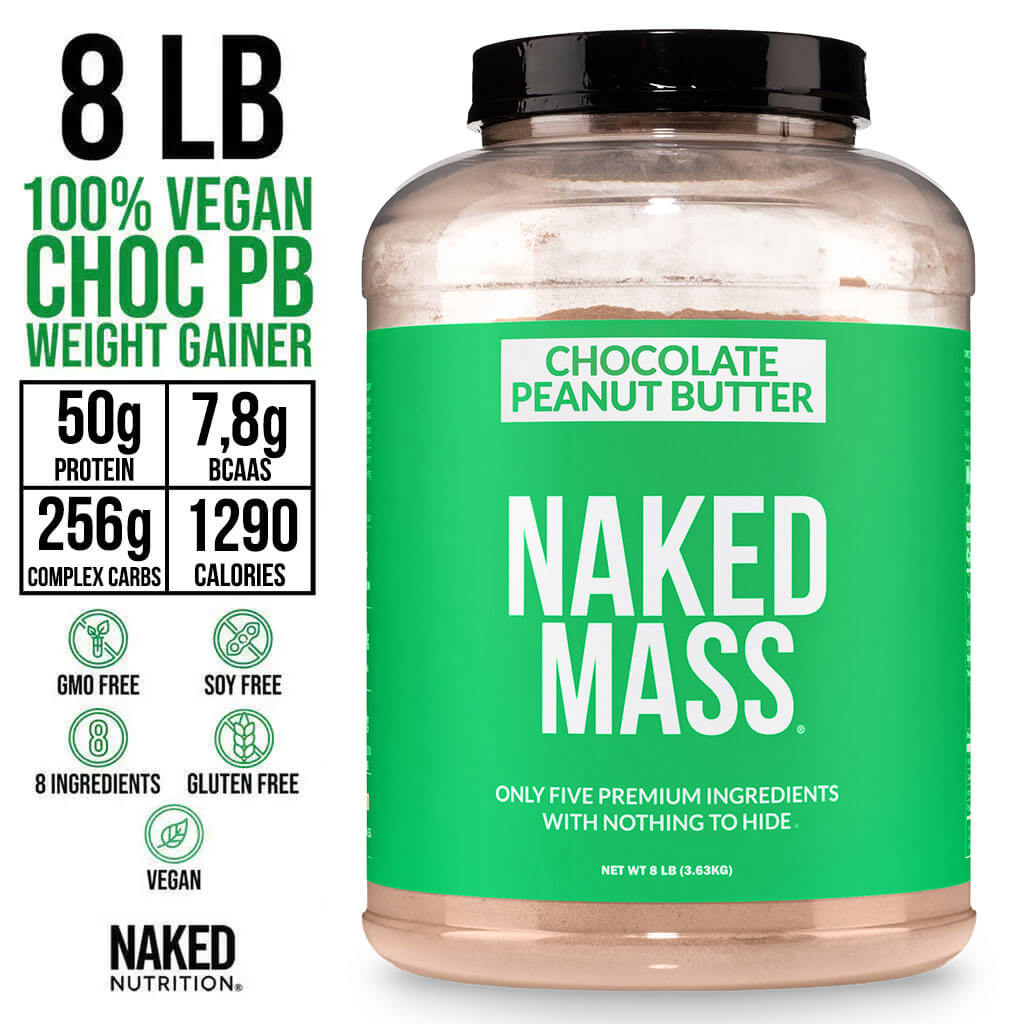 Chocolate Peanut Butter Vegan Mass Gainer Supplement - Chocolate PB (Vegan) - Serious Muscle Building Nutrition