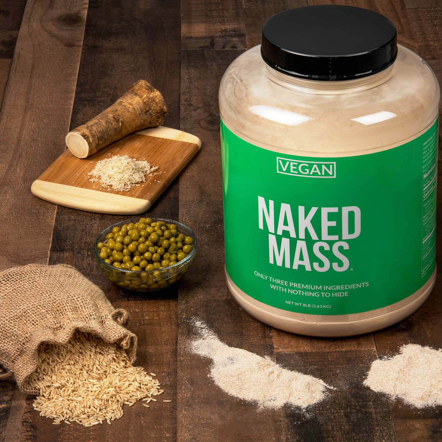 Vegan Mass Gainer Supplement - Unflavored (Vegan) - Serious Muscle Building Nutrition