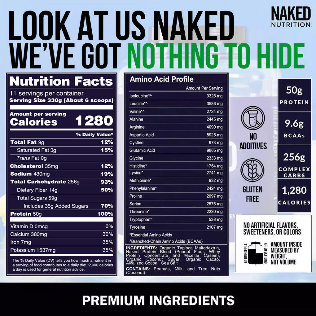 Chocolate Peanut Butter Mass Gainer Protein Supplement - Chocolate PB - Serious Muscle Building Nutrition