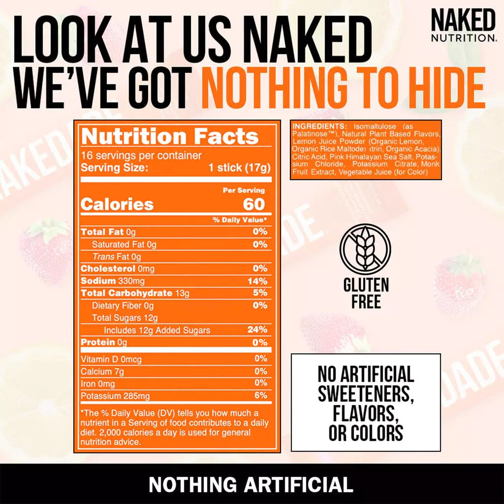 Electrolytes Powder Packets - Strawberry Lemonade - Strawberry Lemonade - Workout Hydration Formula