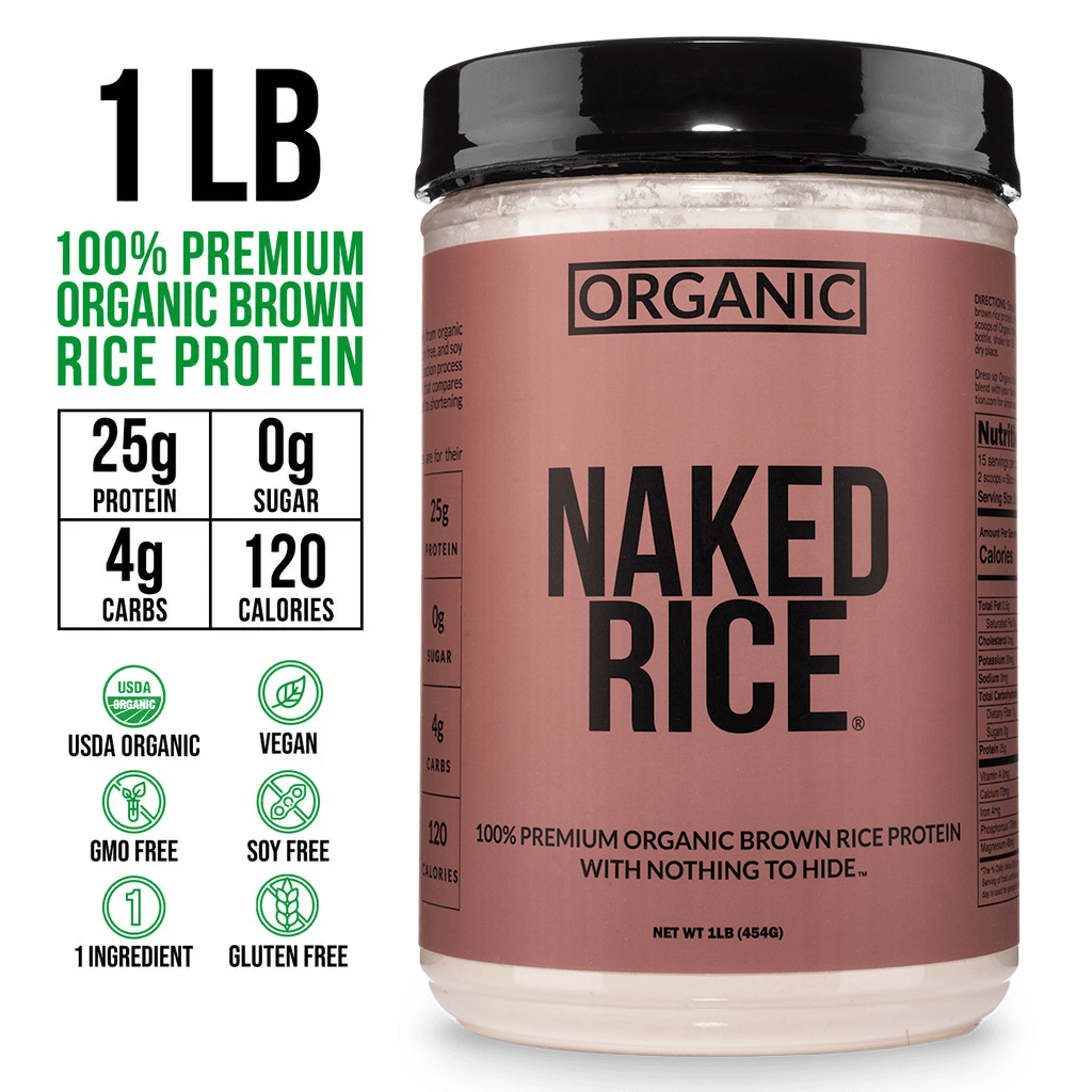 Organic Brown Rice Protein Powder 1lb - Unflavored 1LB - Simple Dairy Free Protein Powder