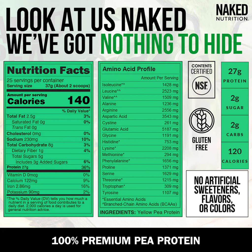 Pea Protein Powder - Unflavored - Simple Dairy Free Protein Powder