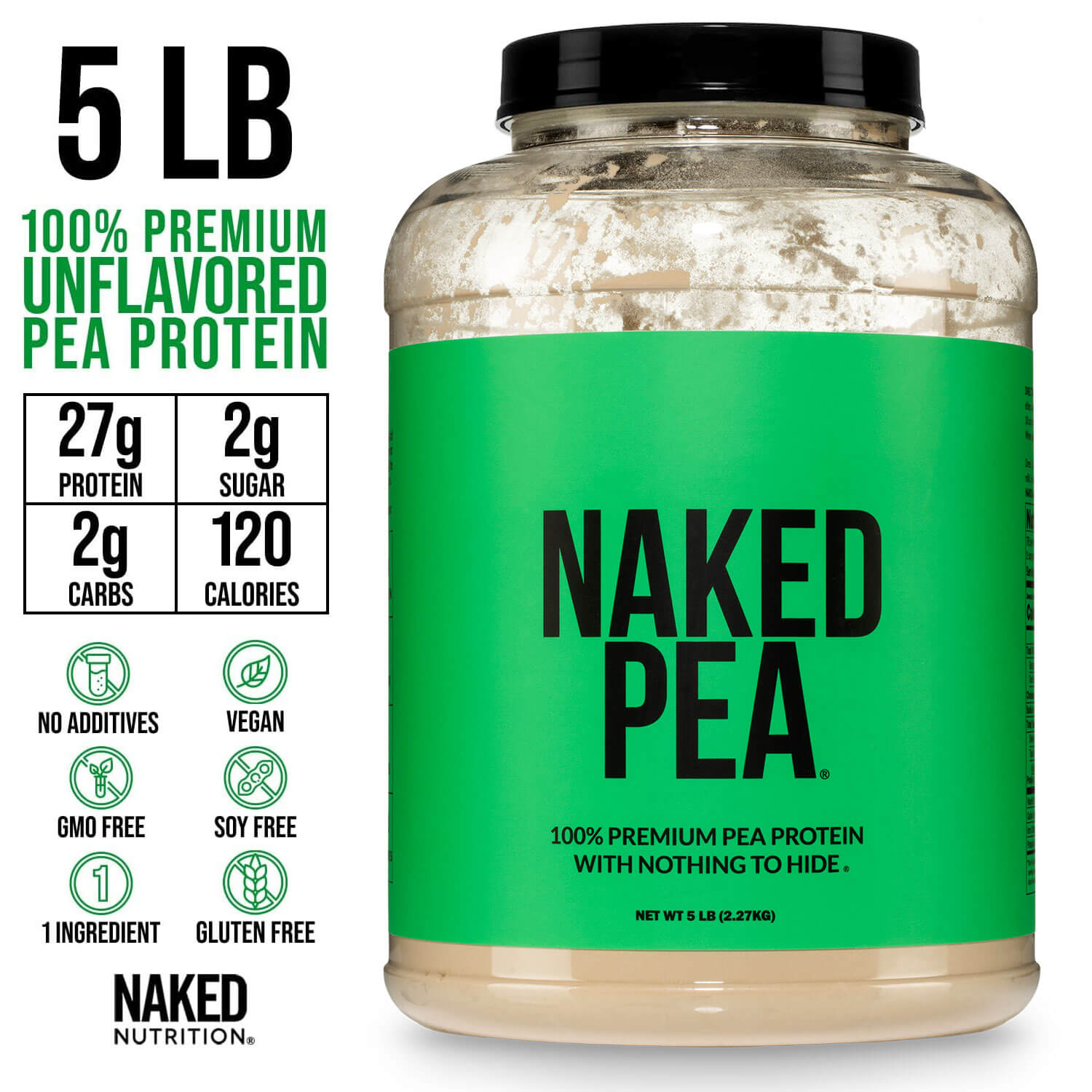 Pea Protein Powder - Unflavored - Simple Dairy Free Protein Powder