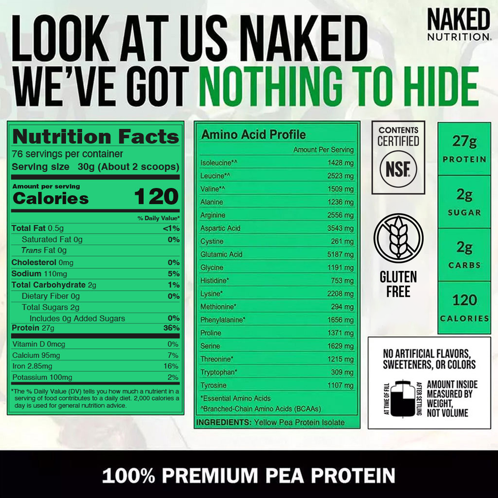 Pea Protein Powder - Unflavored - Simple Dairy Free Protein Powder