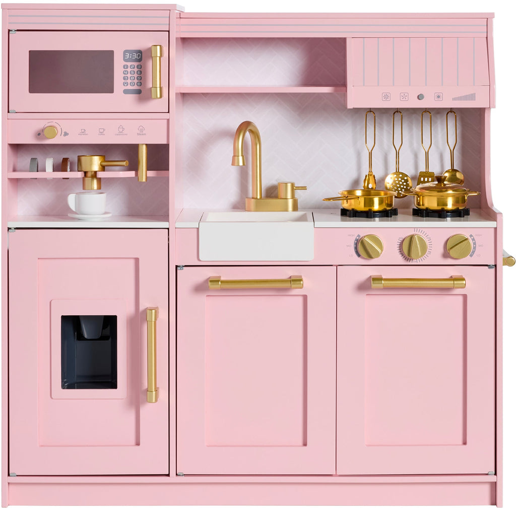 Pretend Play Kitchen with Espresso Machine for home, family, and everyday needs