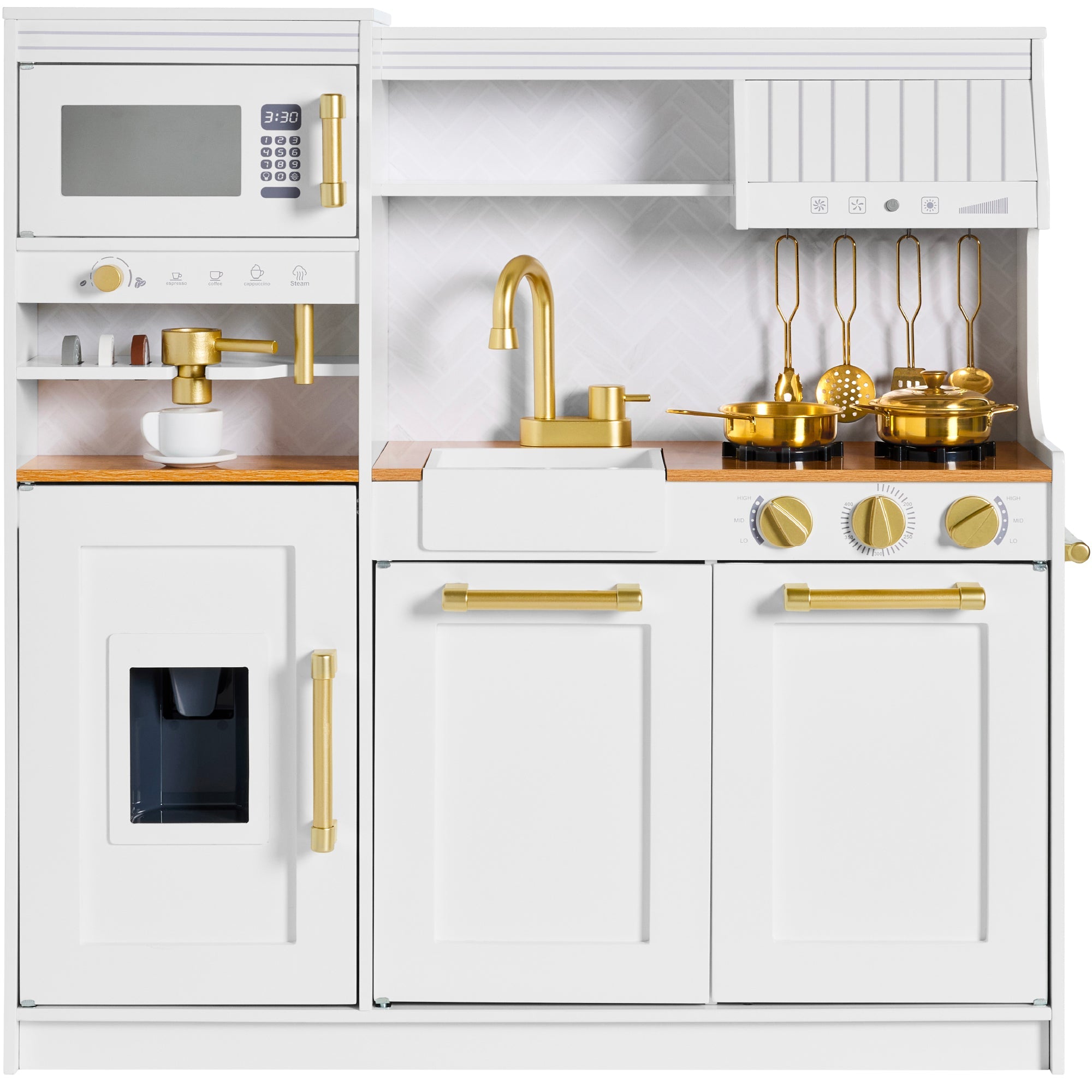Pretend Play Kitchen with Espresso Machine for home, family, and everyday needs