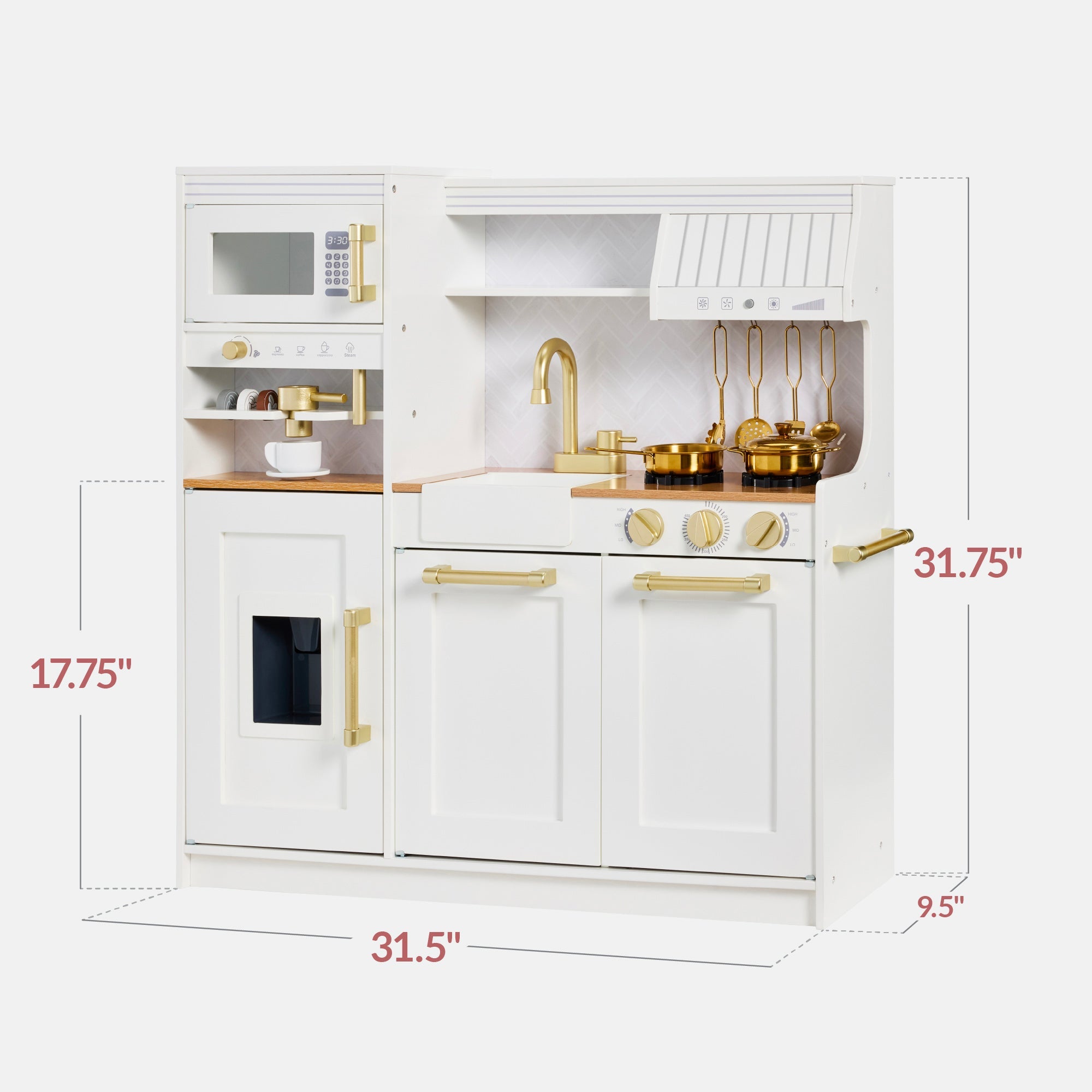 Pretend Play Kitchen with Espresso Machine for home, family, and everyday needs