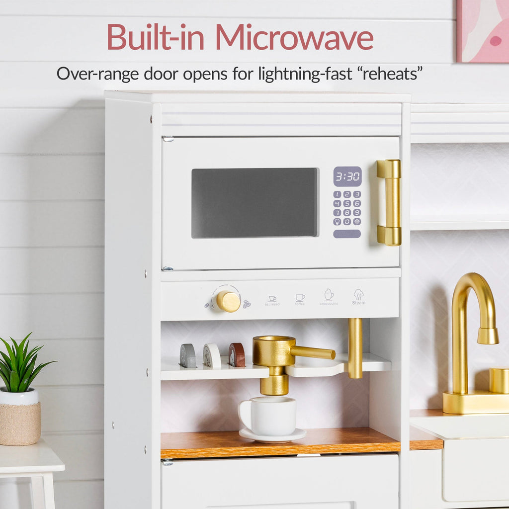 Pretend Play Kitchen with Espresso Machine for home, family, and everyday needs