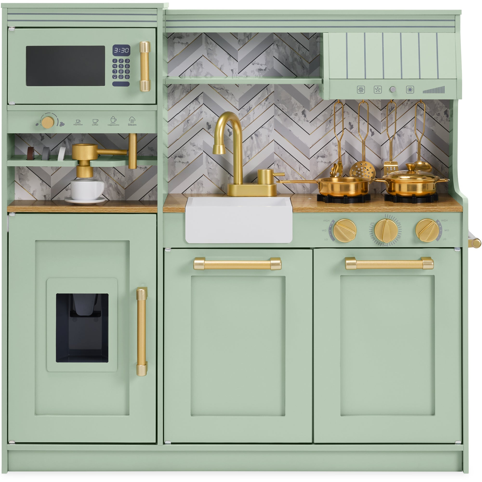 Pretend Play Kitchen with Espresso Machine for home, family, and everyday needs
