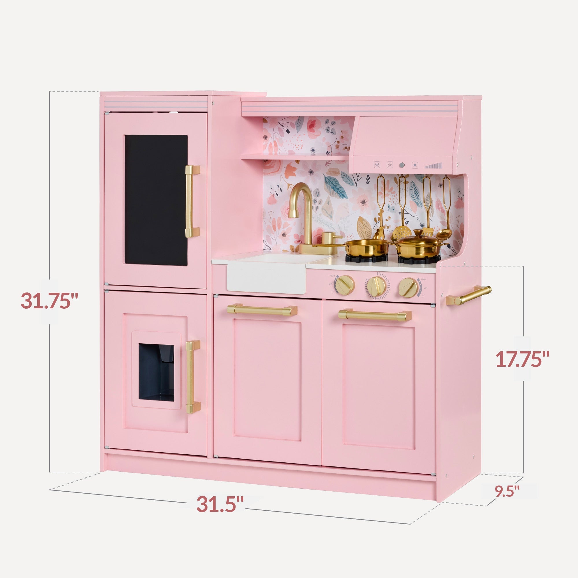 Pretend Play Kitchen with Framed Chalkboard for simple setup and everyday use
