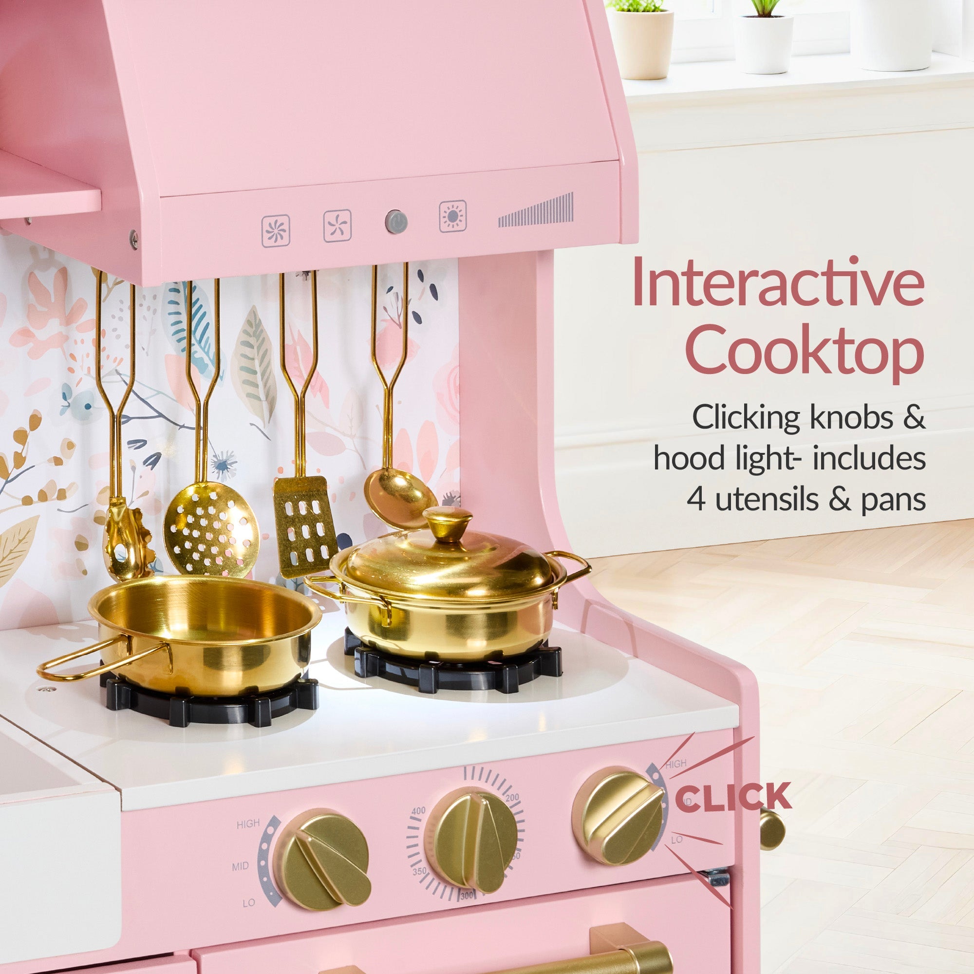 Pretend Play Kitchen with Framed Chalkboard for simple setup and everyday use