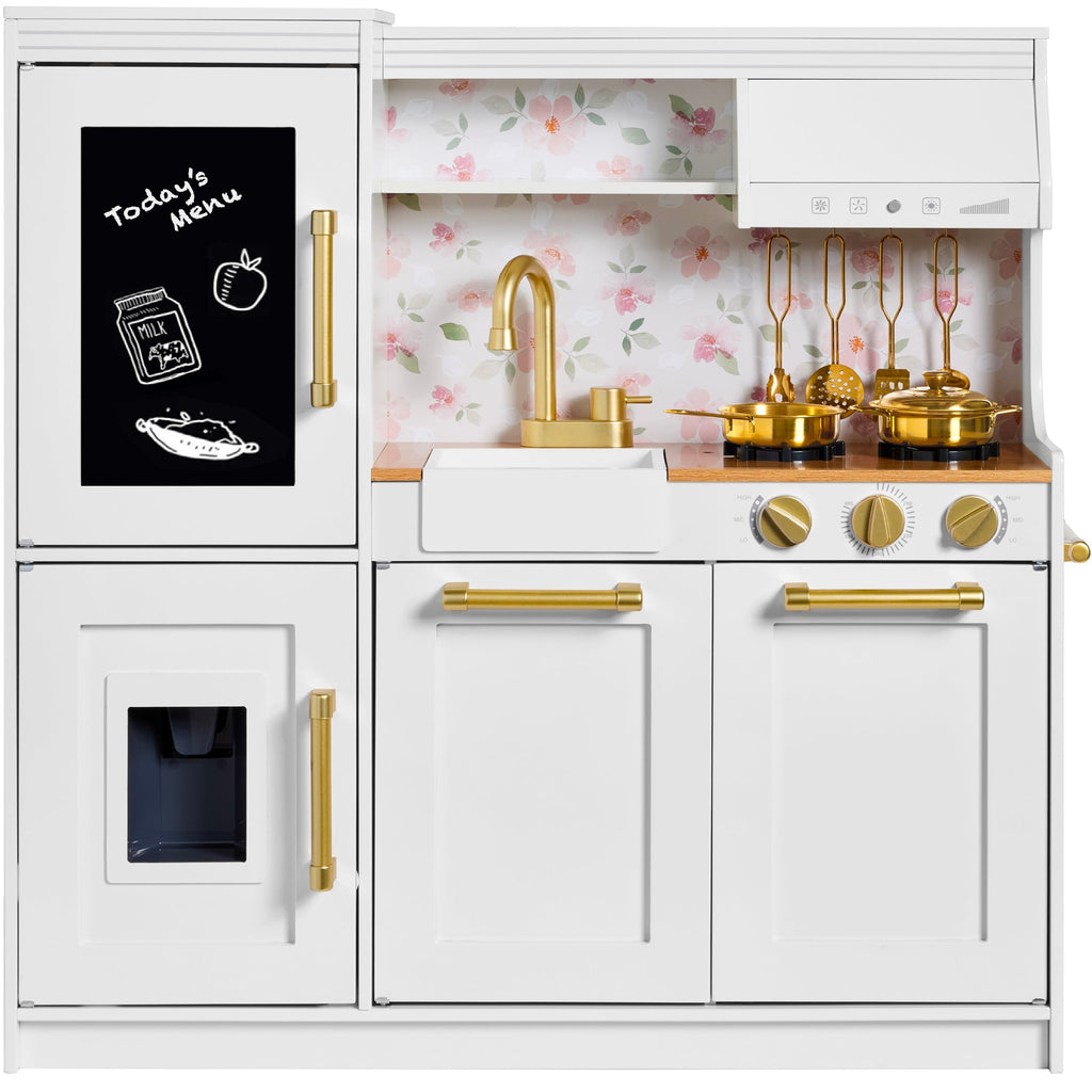 Pretend Play Kitchen with Framed Chalkboard for simple setup and everyday use