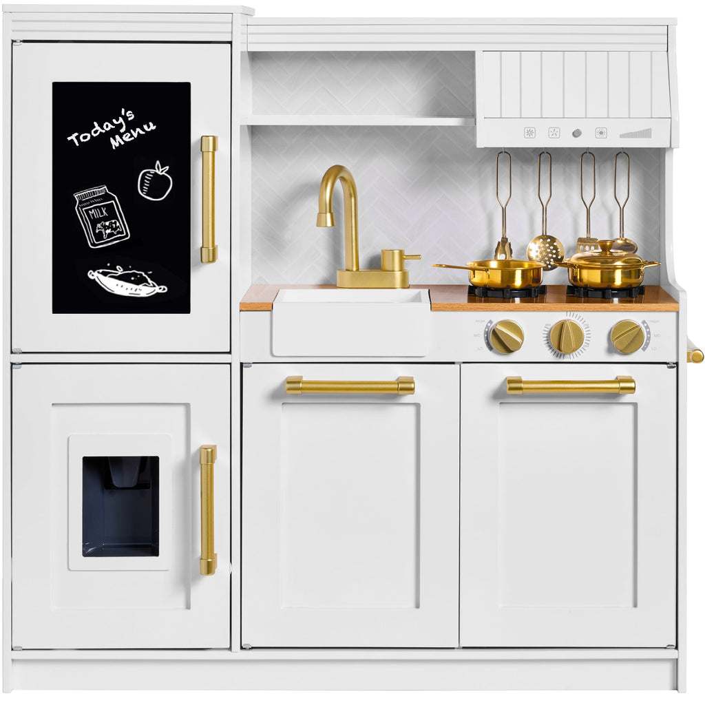 Pretend Play Kitchen with Framed Chalkboard with dependable design for family fun, playrooms, and game time