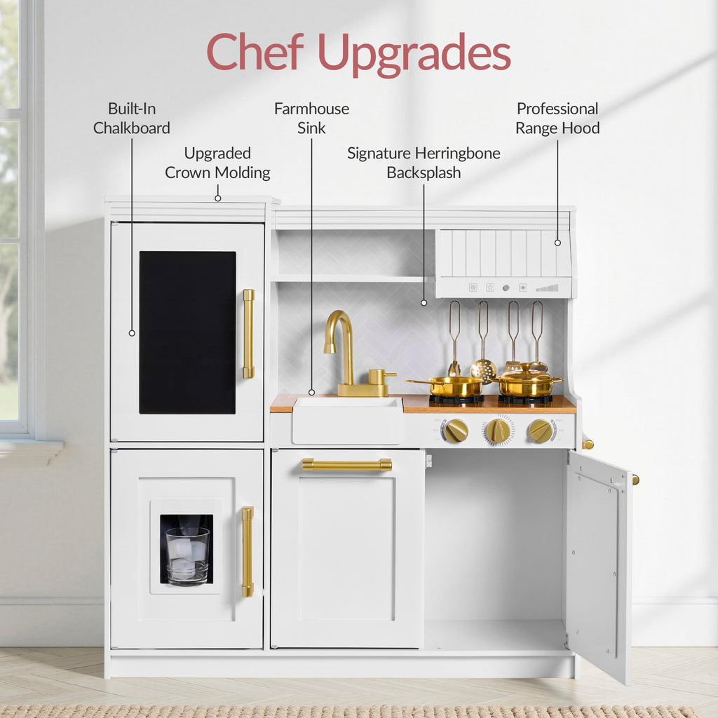 Pretend Play Kitchen with Framed Chalkboard with dependable design for family fun, playrooms, and game time