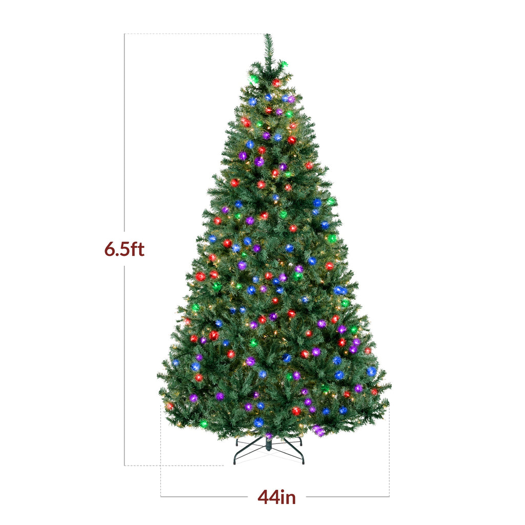 Premium Artificial Pre-Lit Pine Christmas Tree with 1,000 Tips 250 Lights with eye-catching holiday style