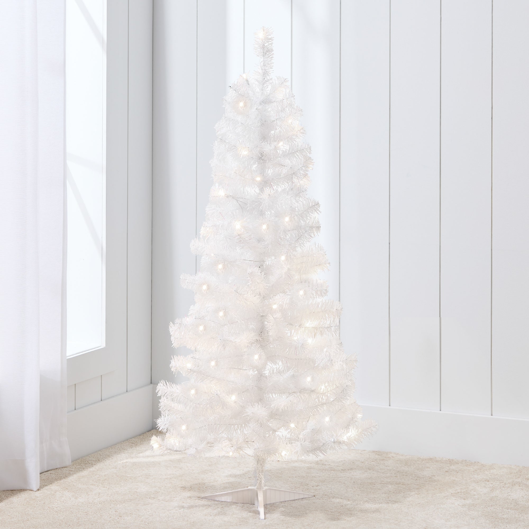 Prelit Colorful Mini Spruce Christmas Tree with LED Lights - 4ft for indoor and outdoor holiday displays