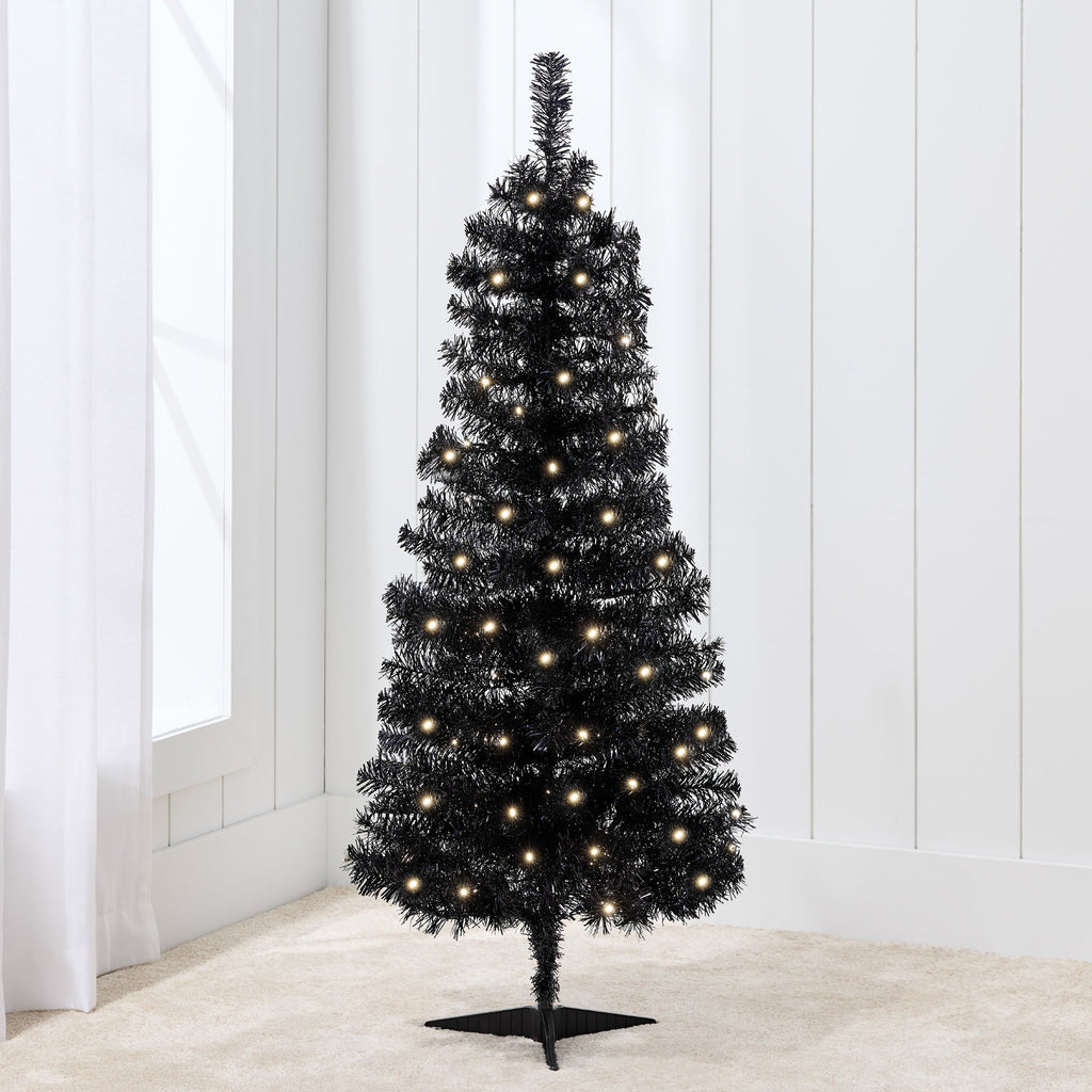 Prelit Colorful Mini Spruce Christmas Tree with LED Lights - 4ft for indoor and outdoor holiday displays