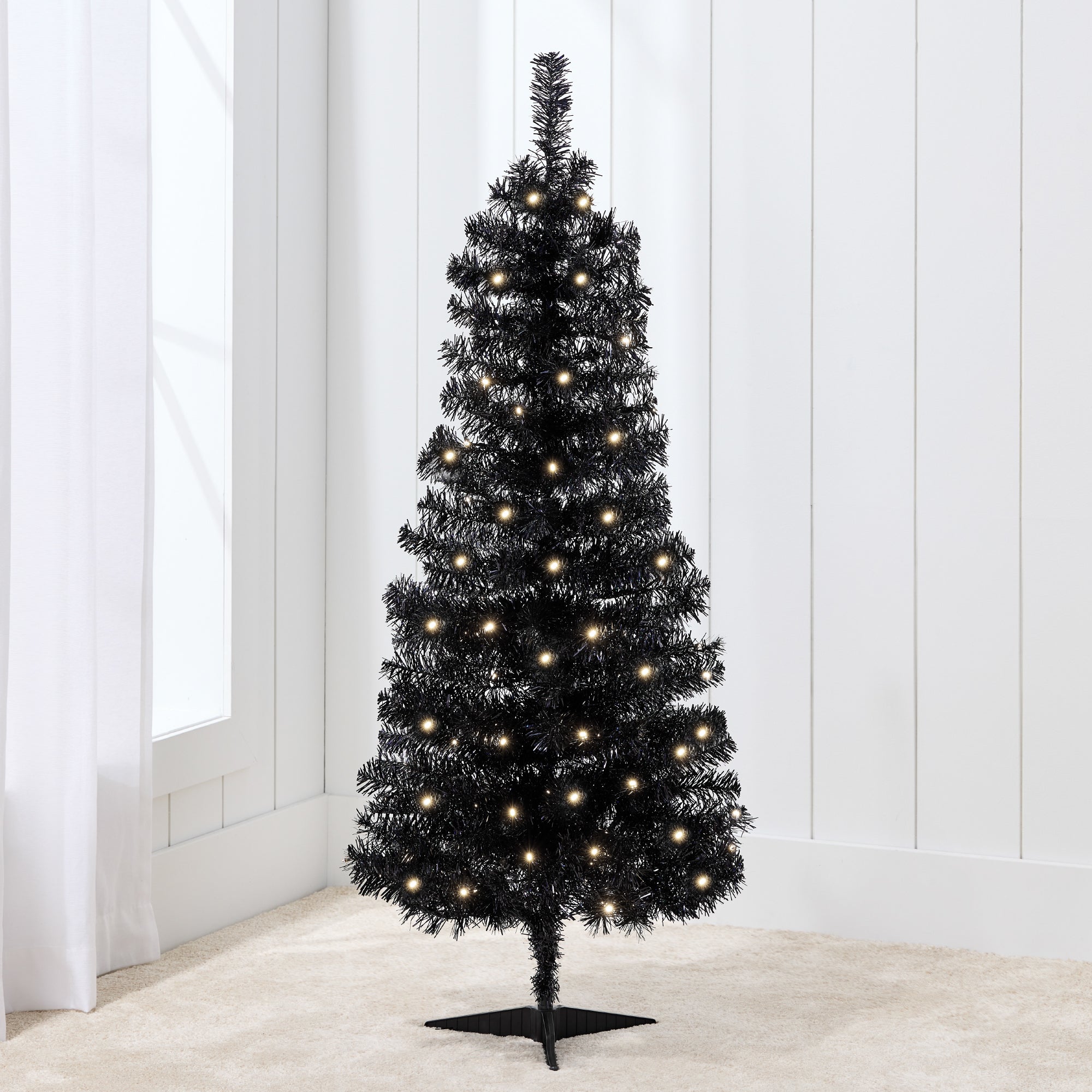 Prelit Colorful Mini Spruce Christmas Tree with LED Lights - 4ft for indoor and outdoor holiday displays