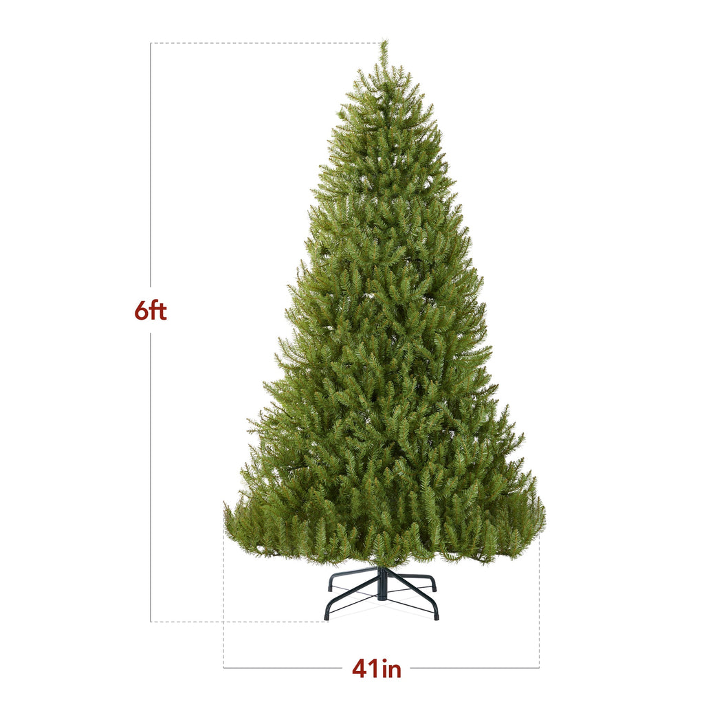 Premium Artificial Nordic Fir Hinged Christmas Tree with Foldable Metal Base for indoor and outdoor holiday displays