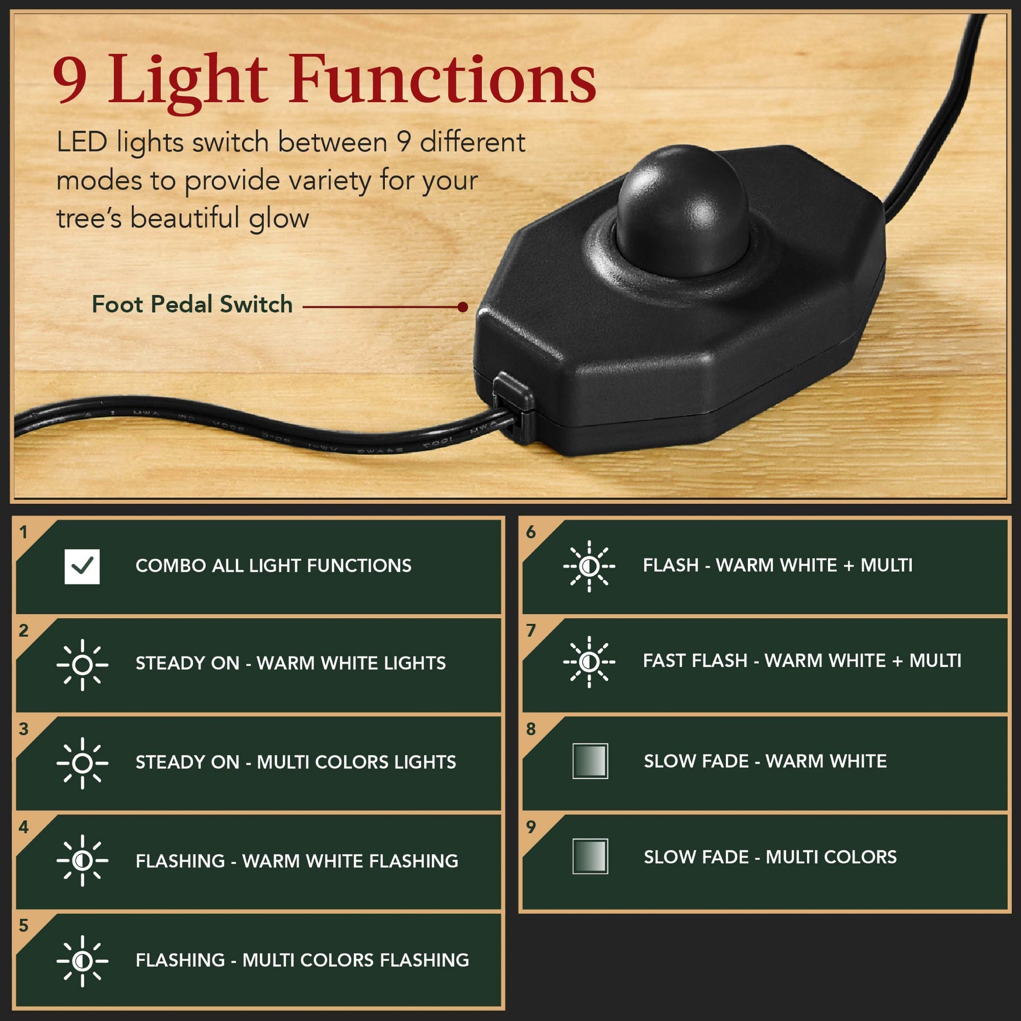 Pre-Lit Sparse Christmas Tree with 2-in-1 LED Lights Cordless Connection for indoor and outdoor holiday displays