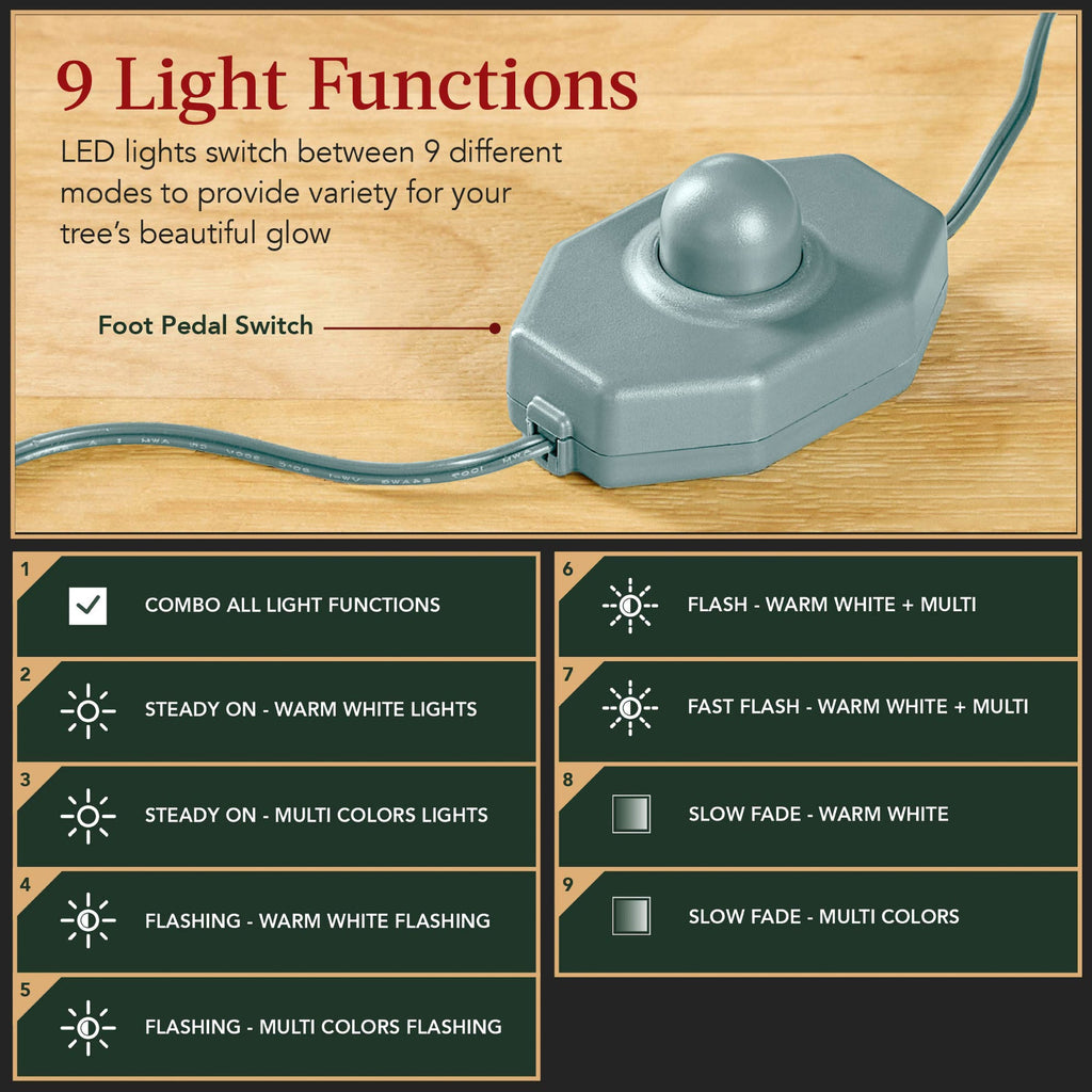 Pre-Lit Sparse Christmas Tree with 2-in-1 LED Lights Cordless Connection for festive seasonal decorating