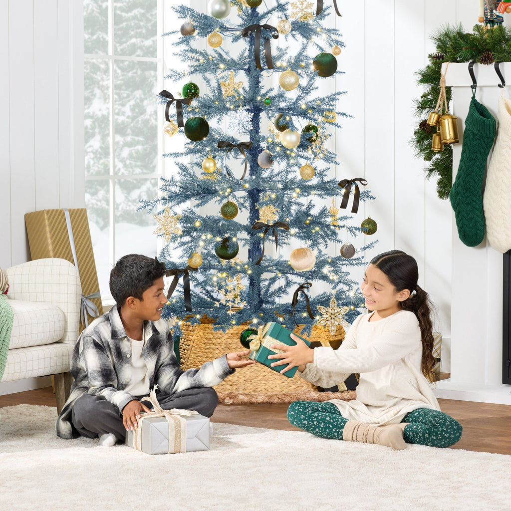 Pre-Lit Sparse Christmas Tree with 2-in-1 LED Lights Cordless Connection for festive seasonal decorating
