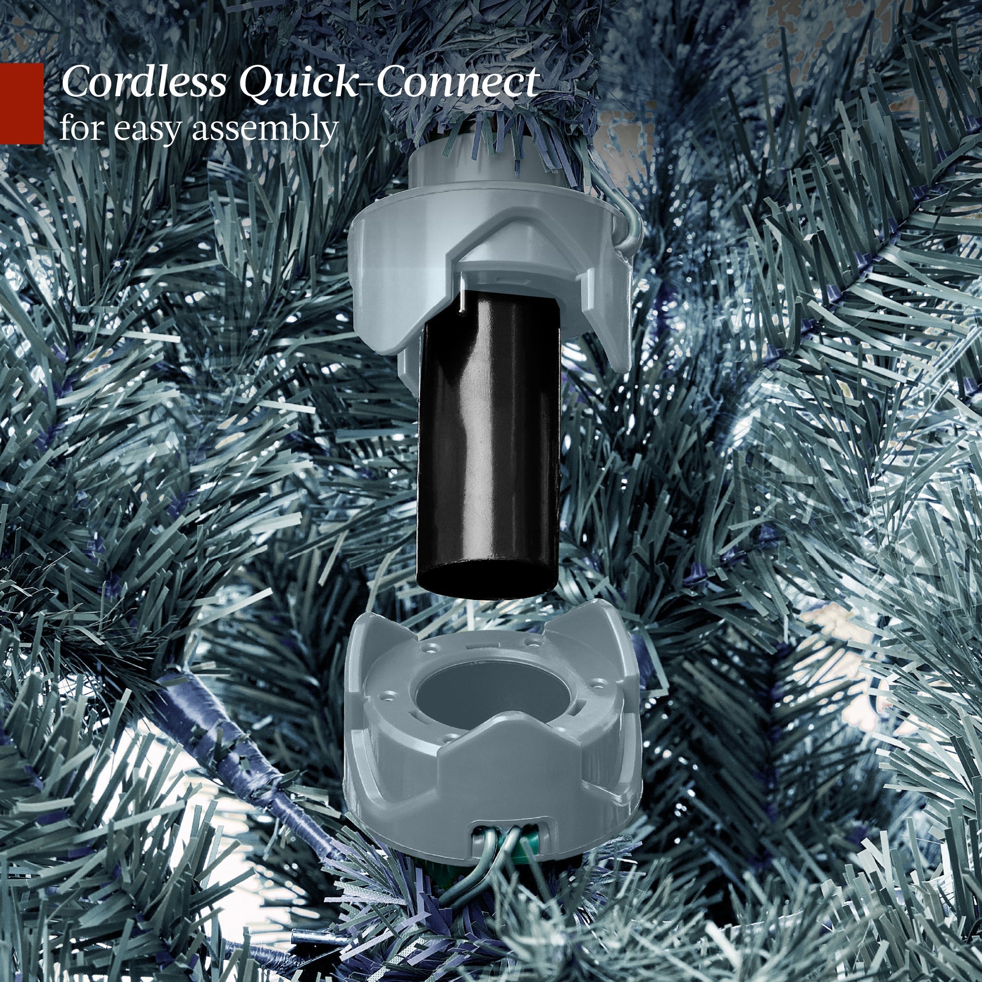 Pre-Lit Sparse Christmas Tree with 2-in-1 LED Lights Cordless Connection for festive seasonal decorating
