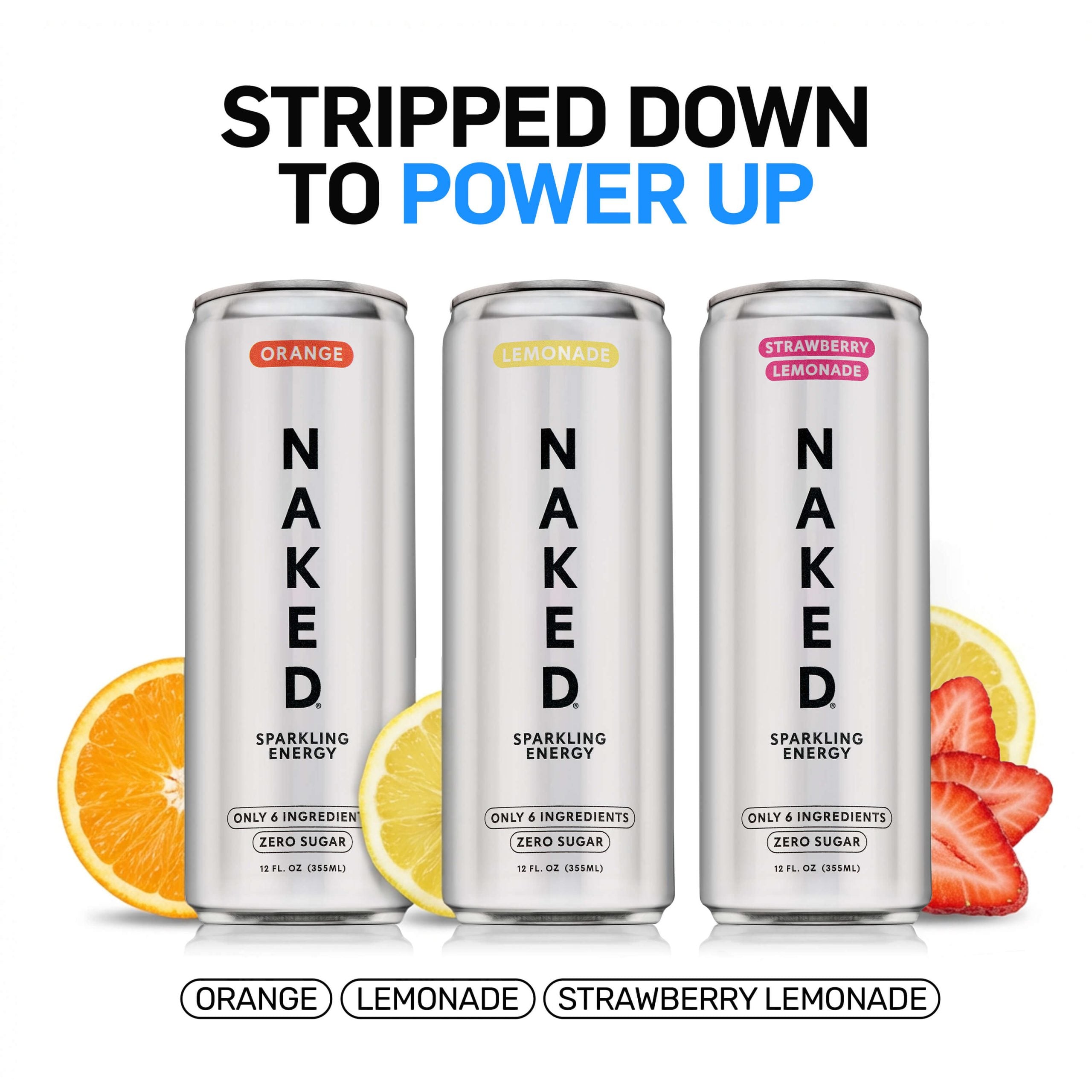Lemonade Naked Sparkling Energy - Lemonade - Daily Active Lifestyle Essential