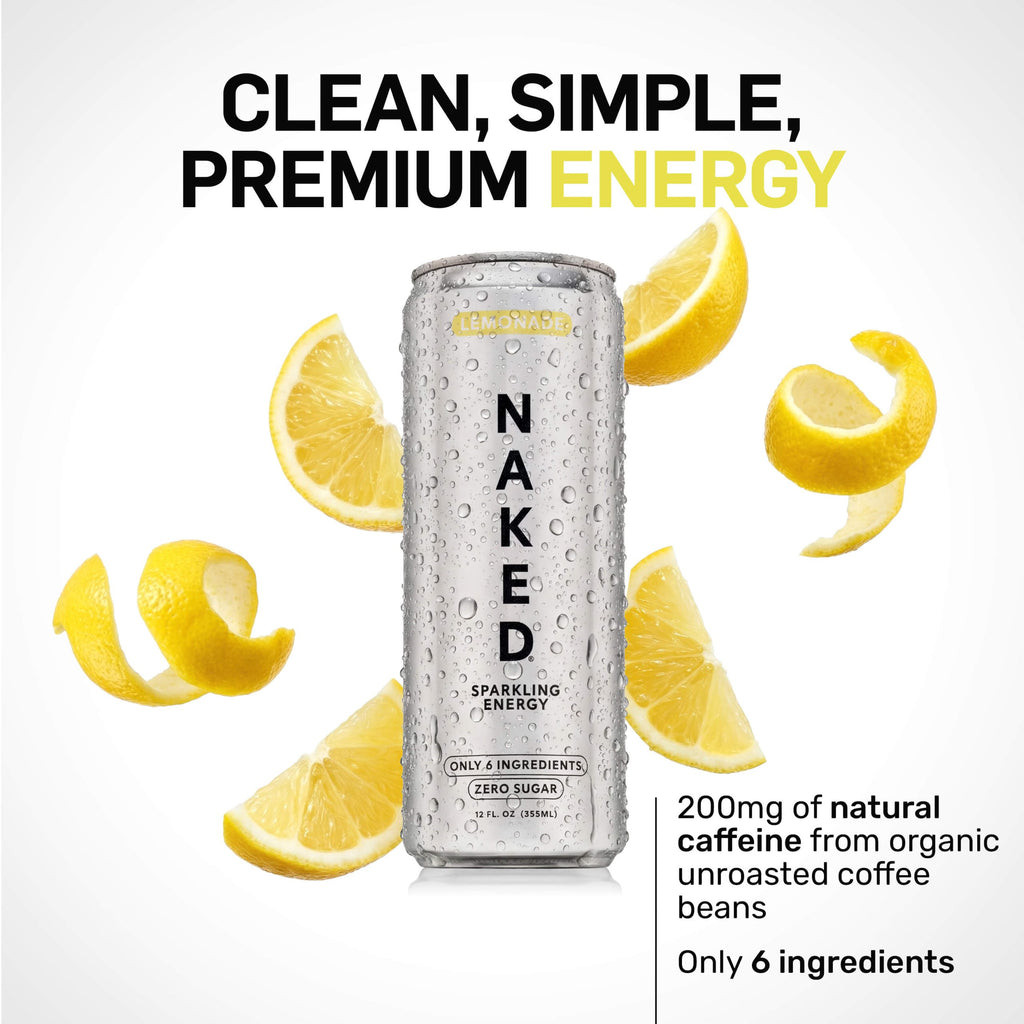 Lemonade Naked Sparkling Energy - Lemonade - Daily Active Lifestyle Essential