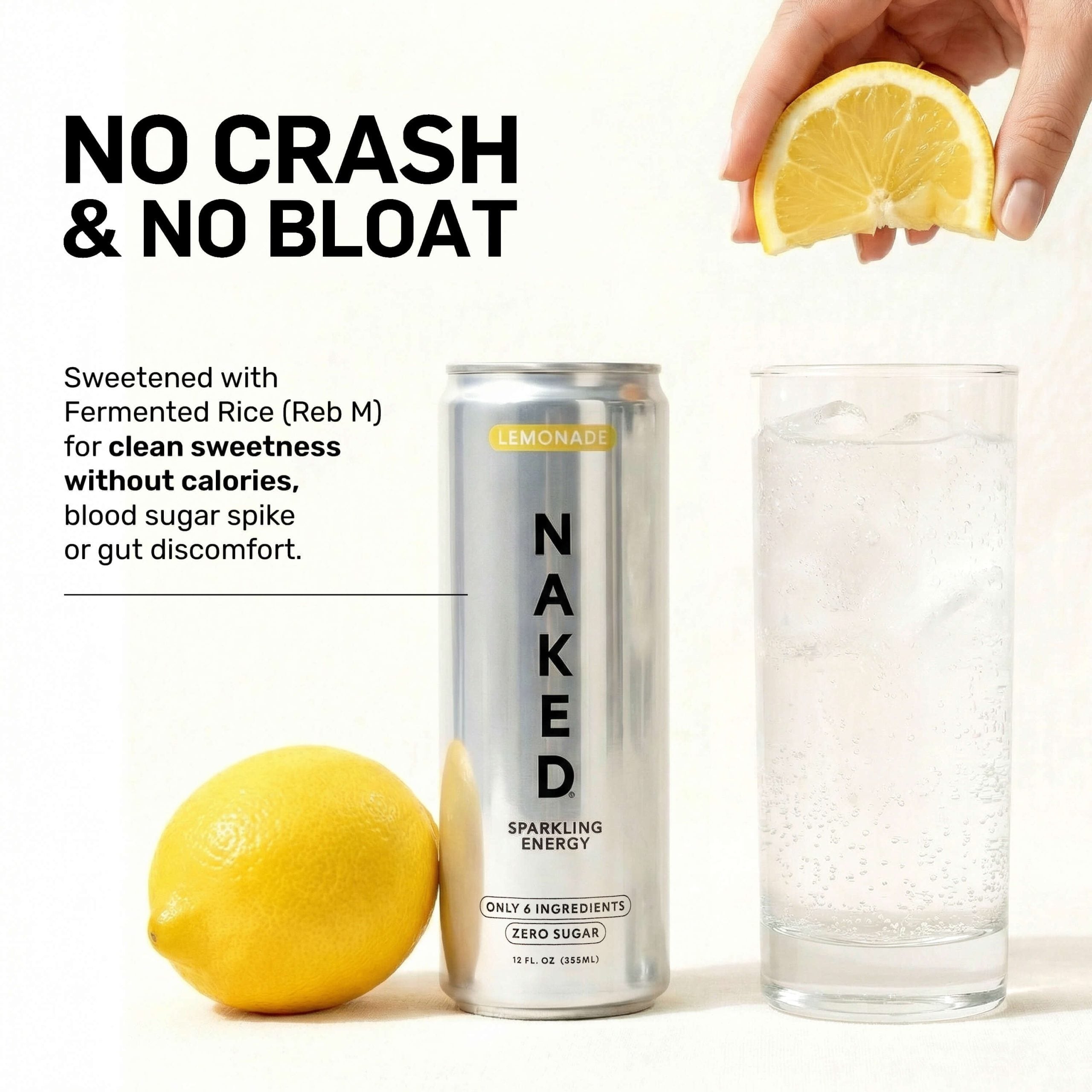 Lemonade Naked Sparkling Energy - Lemonade - Daily Active Lifestyle Essential