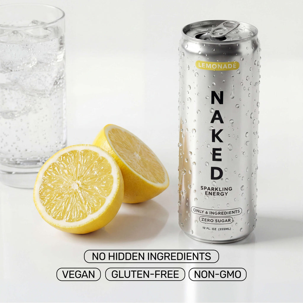 Lemonade Naked Sparkling Energy - Lemonade - Daily Active Lifestyle Essential