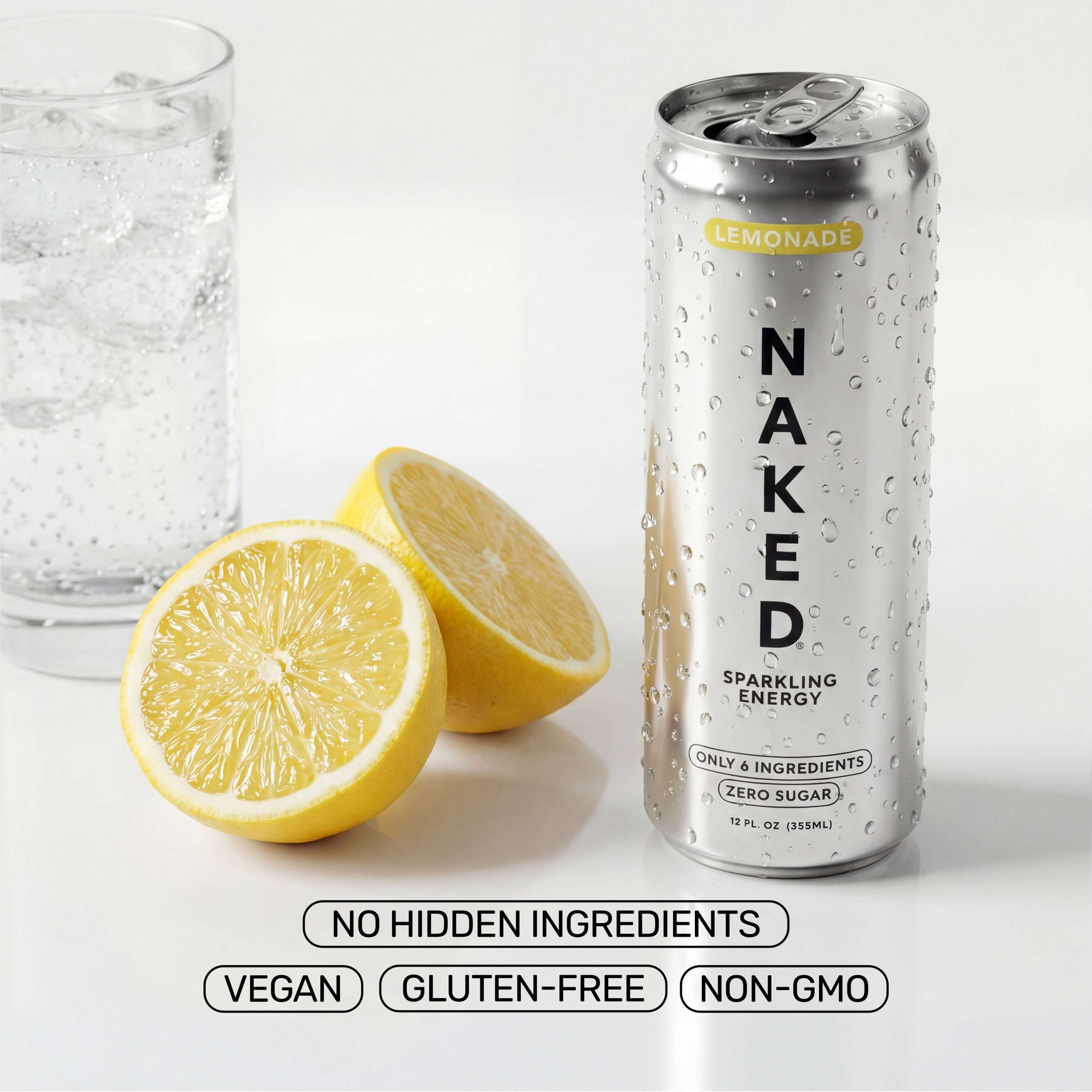 Lemonade Naked Sparkling Energy - Lemonade - Daily Active Lifestyle Essential