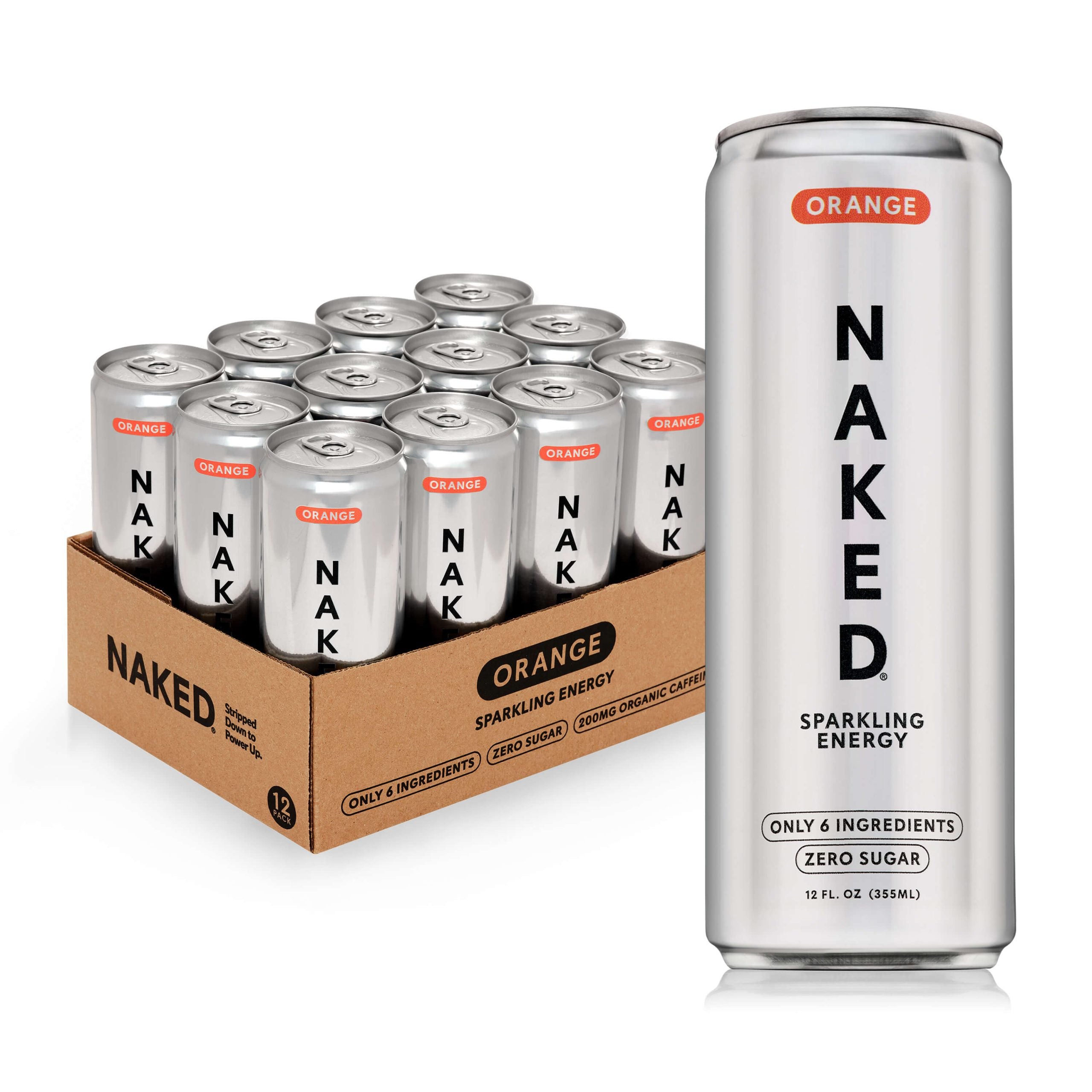 Orange Naked Sparkling Energy - Orange - Daily Active Lifestyle Essential