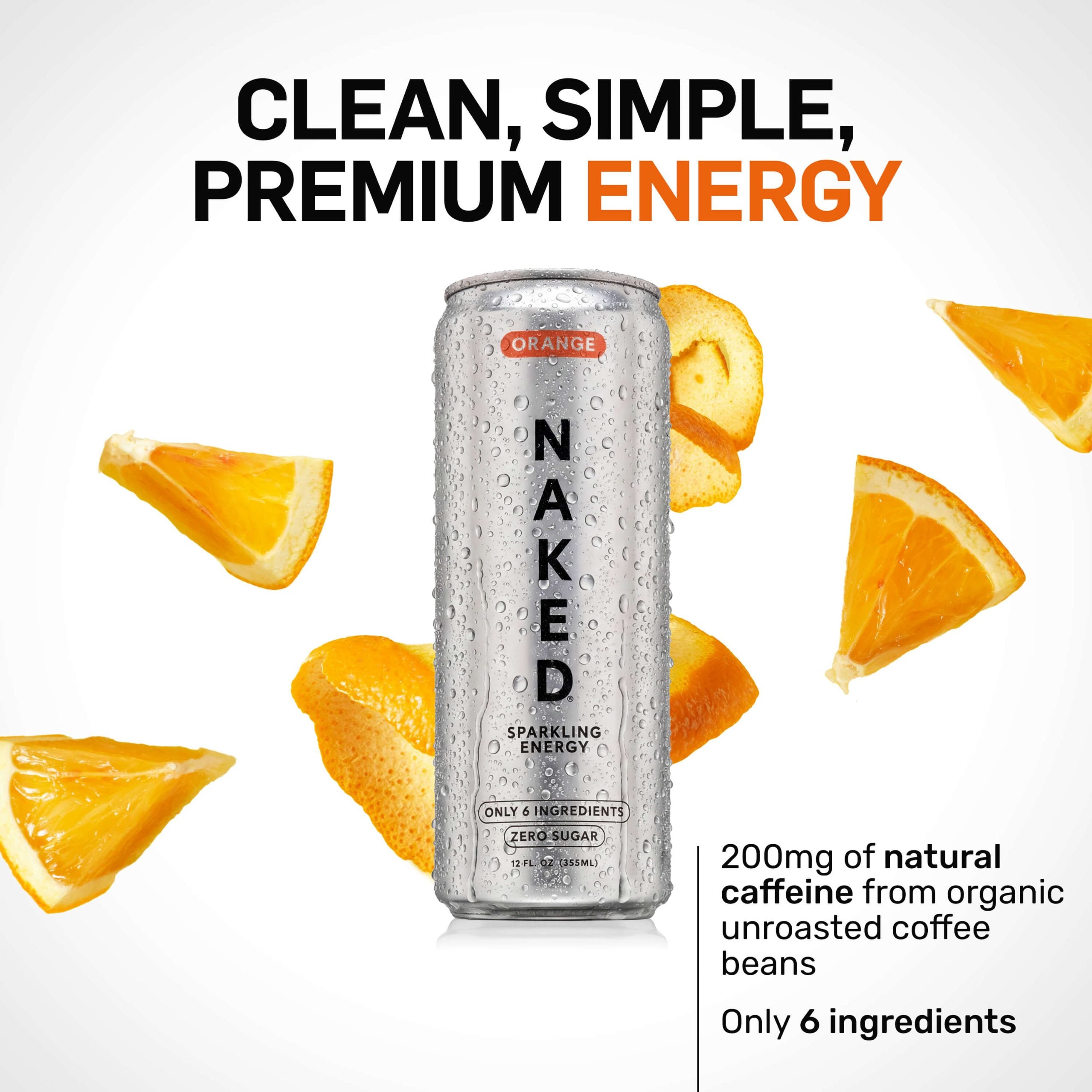 Orange Naked Sparkling Energy - Orange - Daily Active Lifestyle Essential