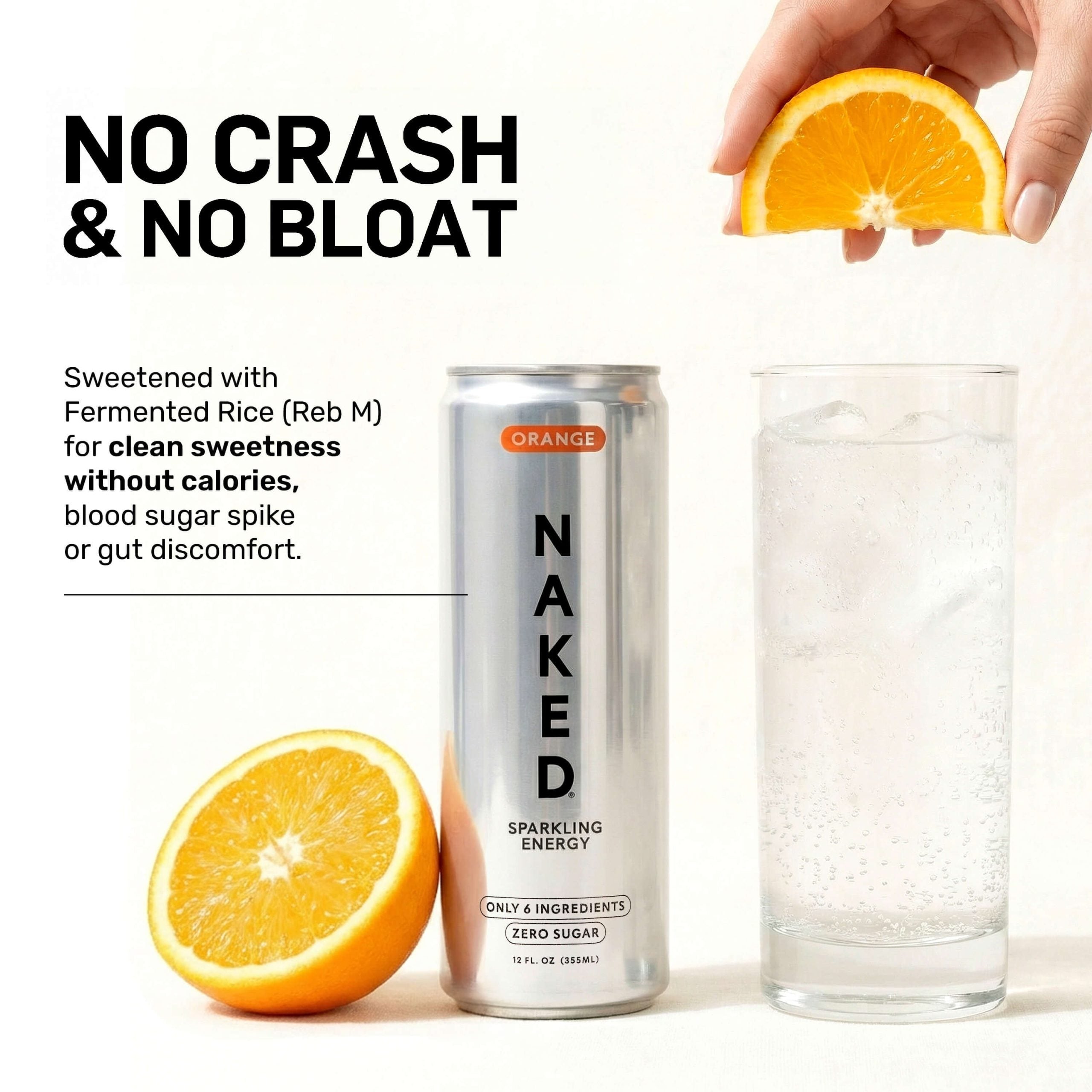 Orange Naked Sparkling Energy - Orange - Daily Active Lifestyle Essential