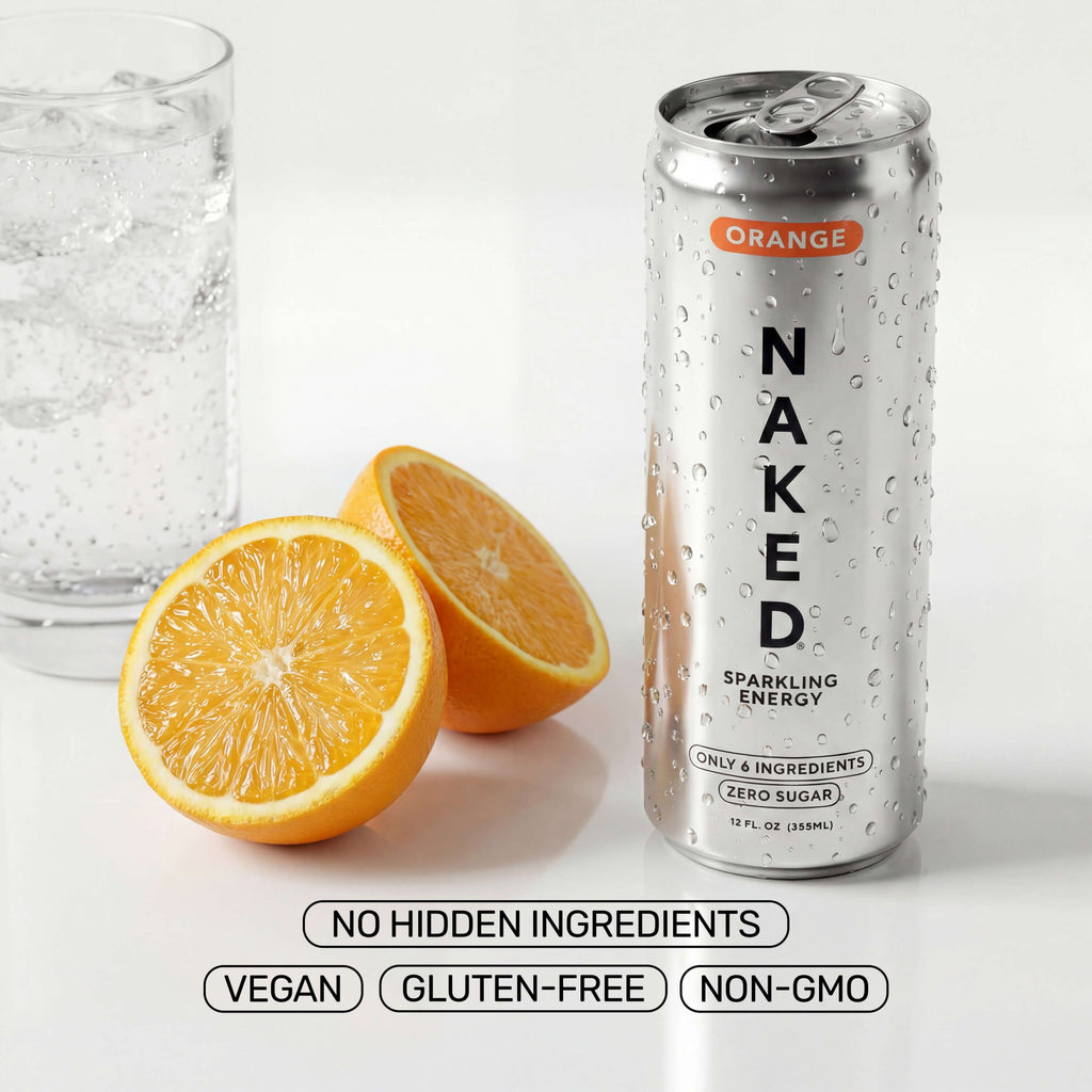 Orange Naked Sparkling Energy - Orange - Daily Active Lifestyle Essential